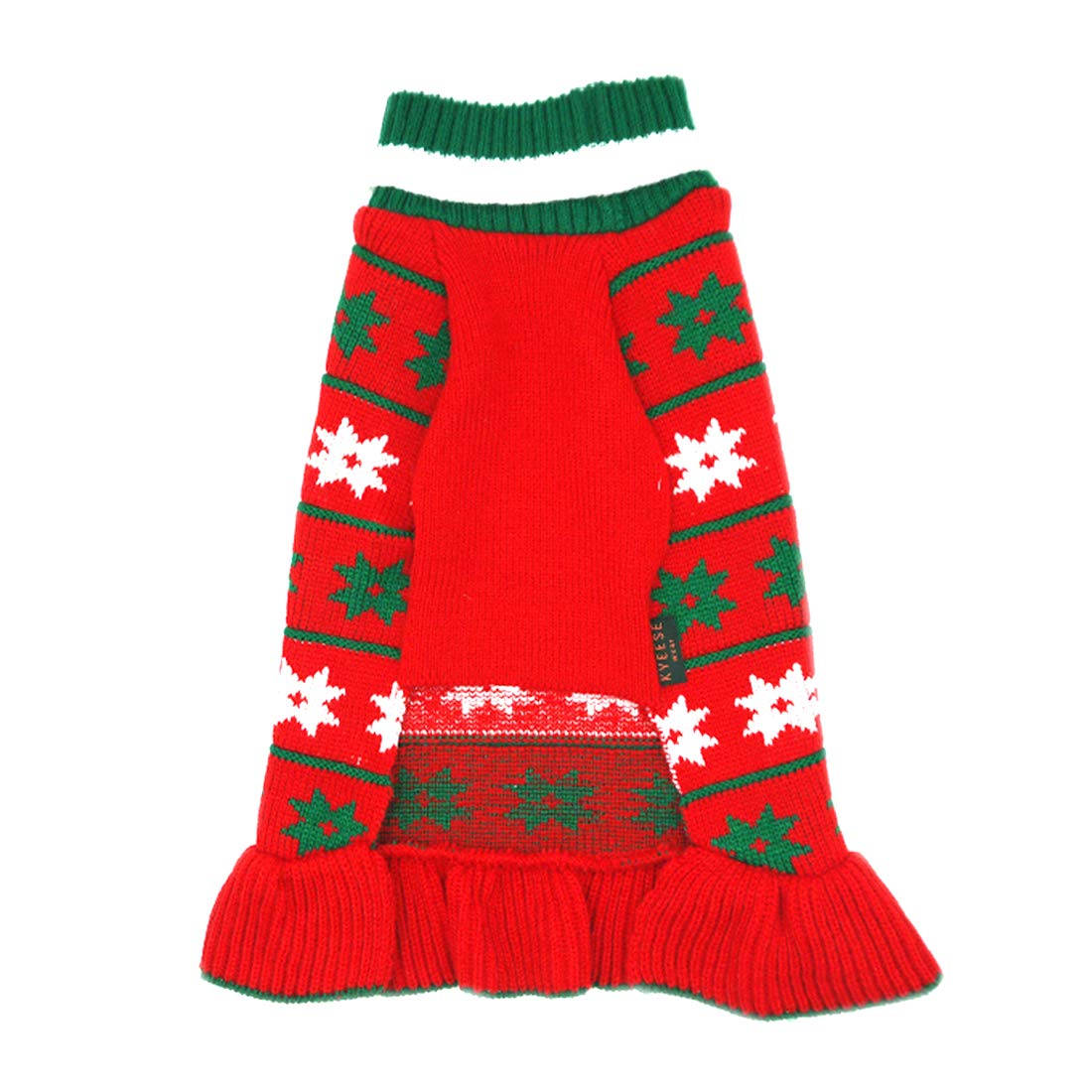 Kyeese Christmas Dog Sweater Dress Turtleneck Dogs Pullover Knit For Medium Dogs With Leash Hole Fall Winter Warm Dog Sweater Cute