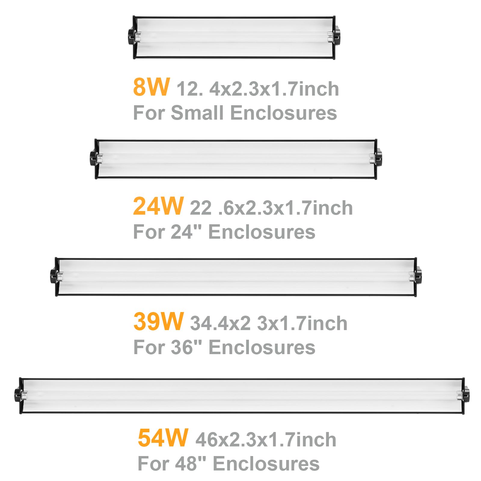 Aiicioo T5 UVB Reptile Light - Desert 10.0 UVA UVB Light Fixture & High Output UVA UVB T5 Bulb for Reptiles Chameleon Gecko Cham