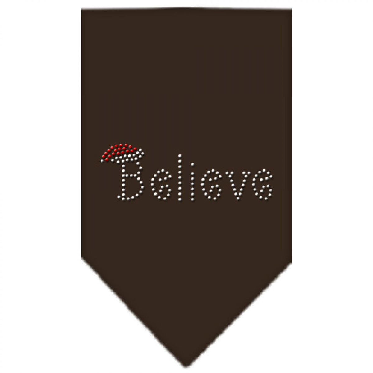 Christmas Pet and Dog Bandana Rhinestone, Believe Cocoa Small