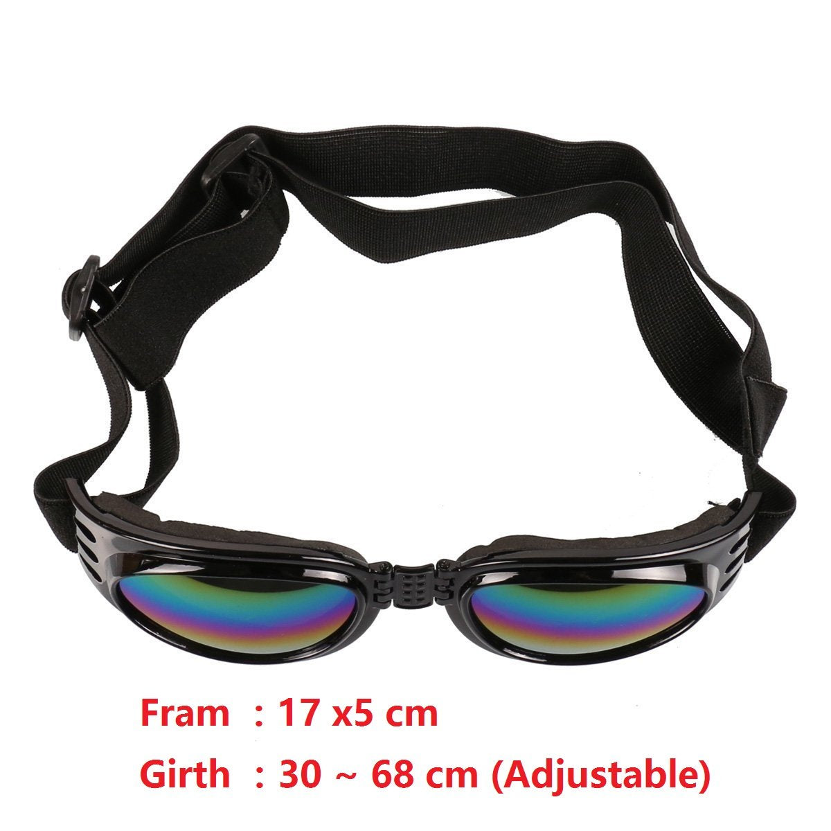 Foldable Dog Sunglasses Pet Goggles For Dog Eye Protection Outdoor Sport Sunglasses For Midium Large Dogs (Black)
