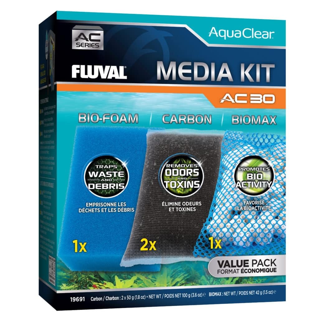 Fluval - Media Maintenance Kit for AC30 Power Filter - for Use in Freshwater & Saltwater Aquariums