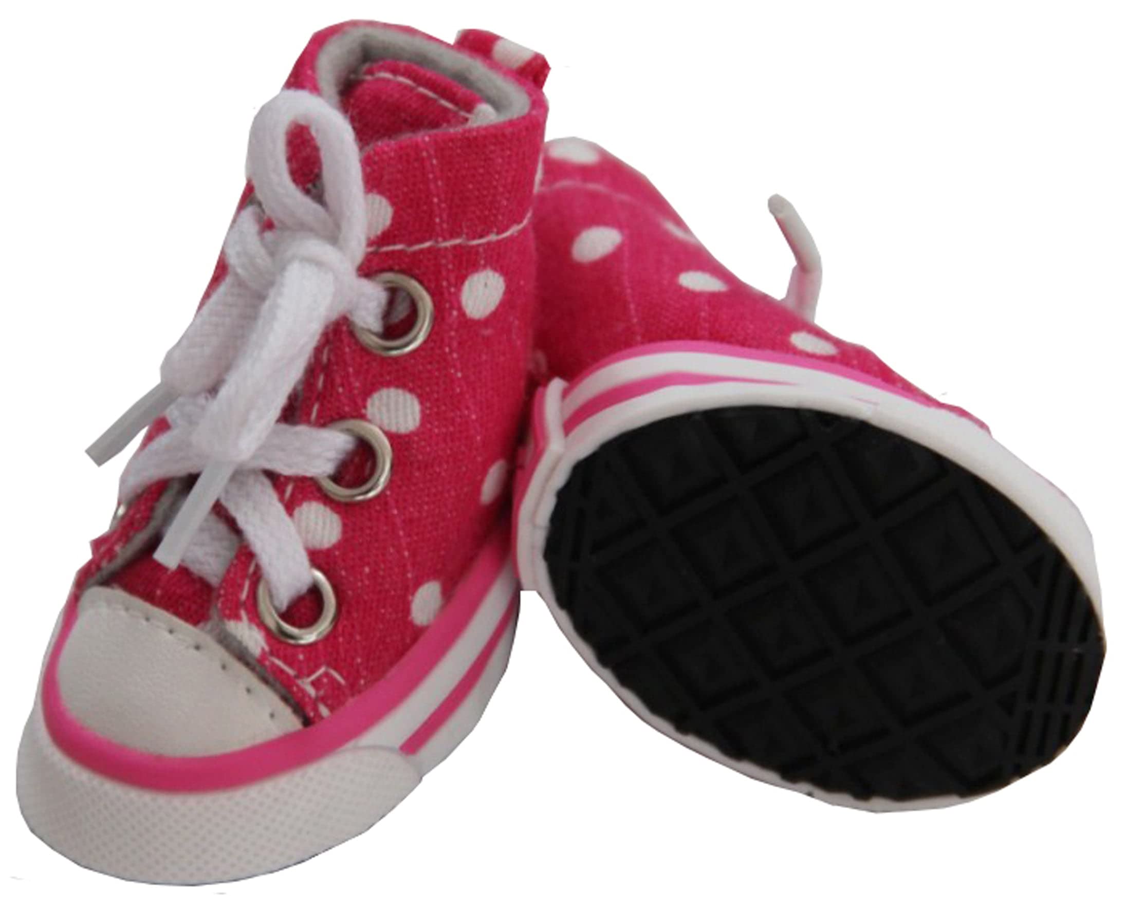 Pet Life Extreme-Skater Dog Shoes - Casual Canvas Year Round Pet Shoes With Customizeable Laced Support - Set Of 4 Shoes For Dog