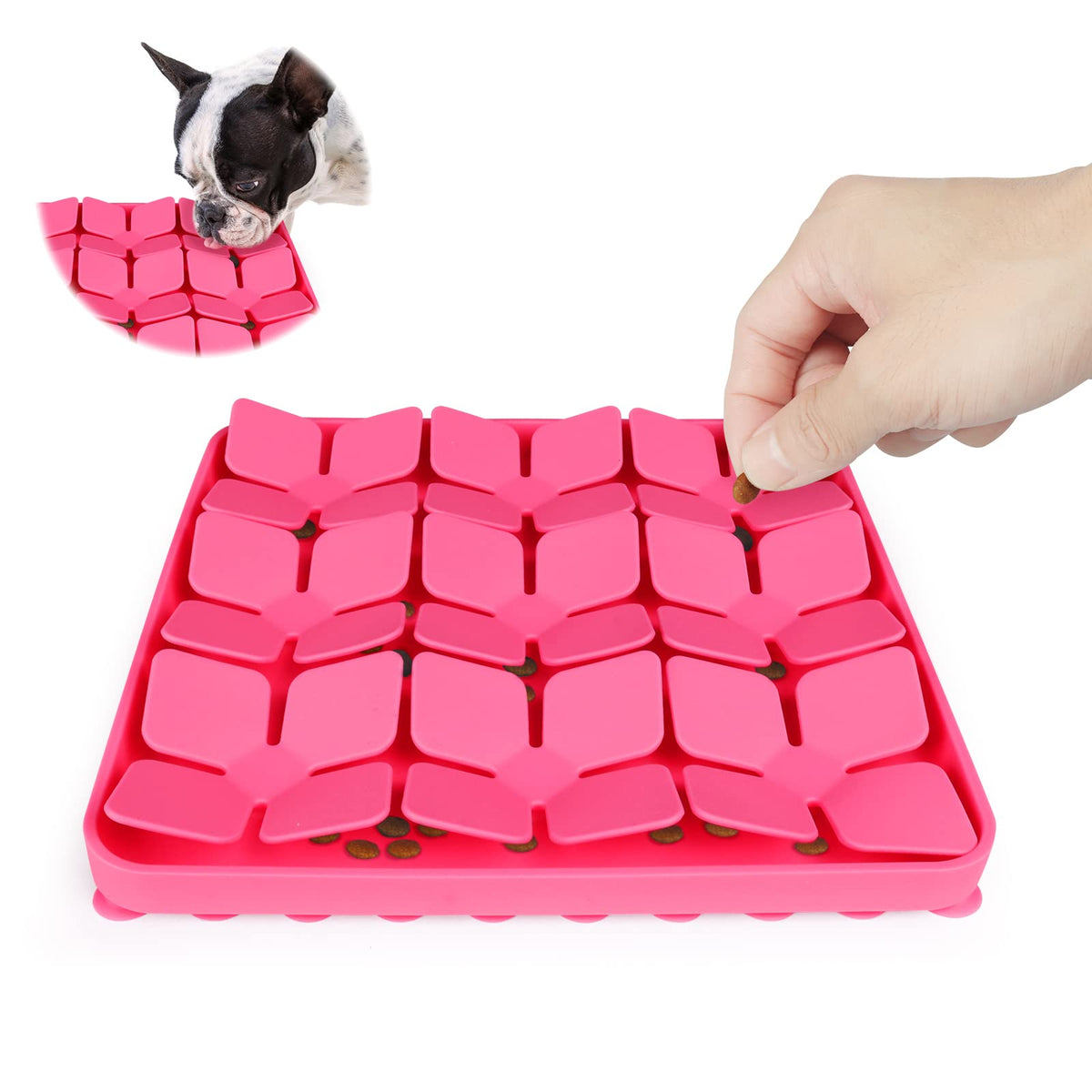 MOOGROU Snuffle Mat for Dogs,Silicone Interactive Dog Mat No Hurt for Dog 's Nose for Smell Training and Slow Eating,Encourages 