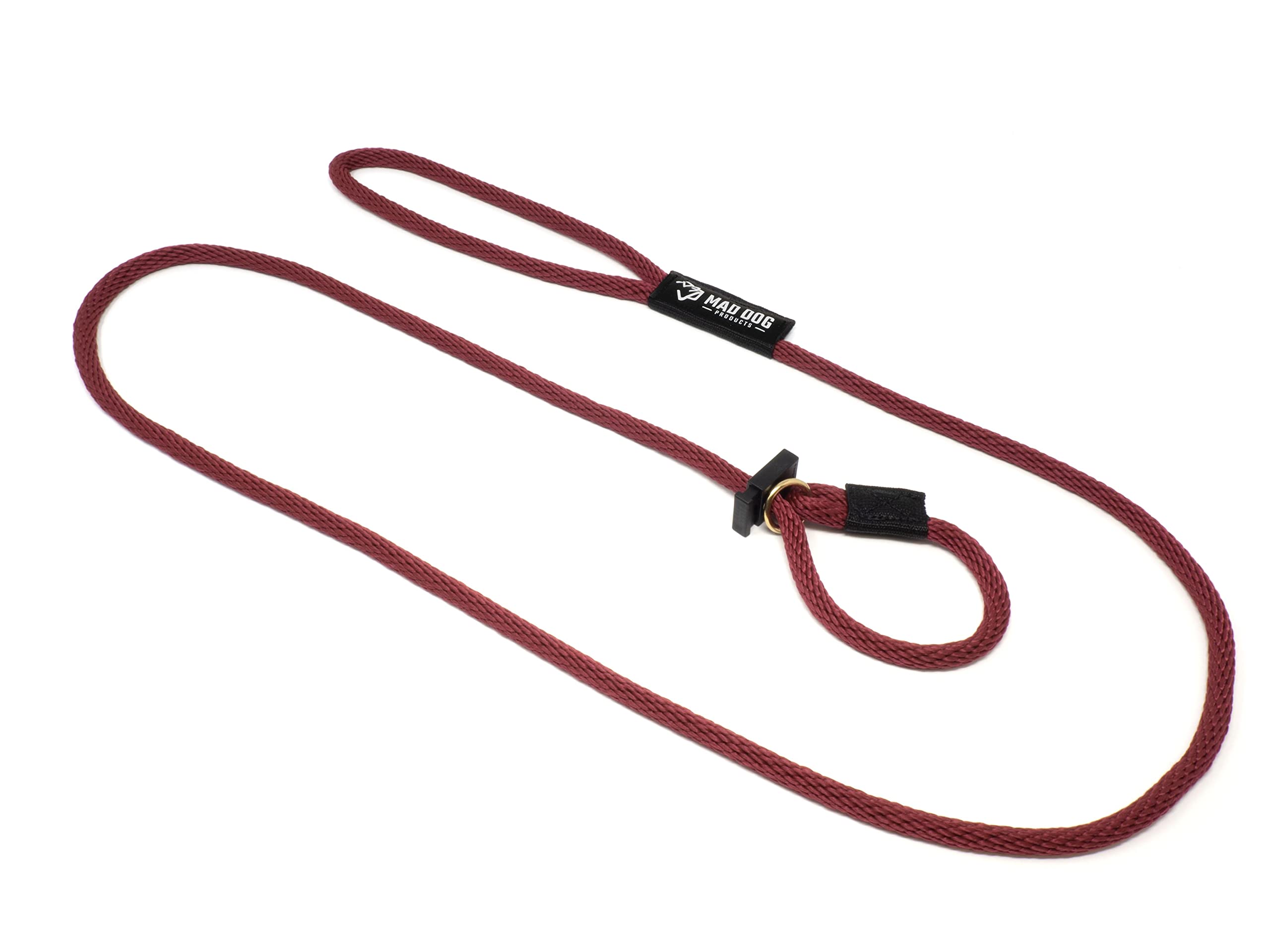 Mad Dog Products English Slip Dog Lead | 3/8 Inch X 10 Feet | Burgundy