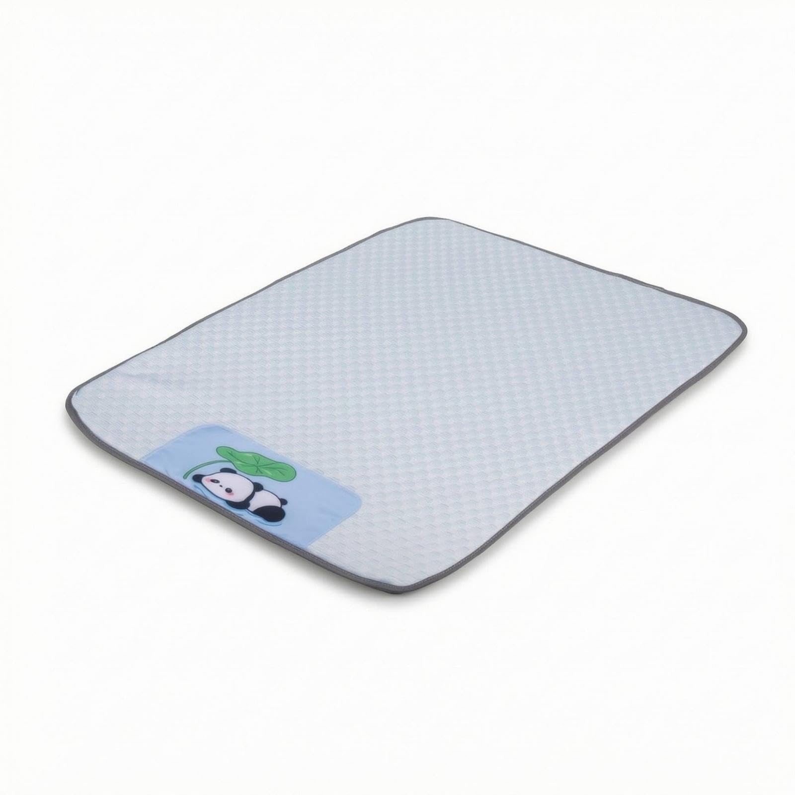 Urijx Cooling Mat with Panda Appliqu Quilted Dog Cooling Mat Rectangular for Dogs, Cats, Floor, Crate, Living Room Blue 2XL Pet 