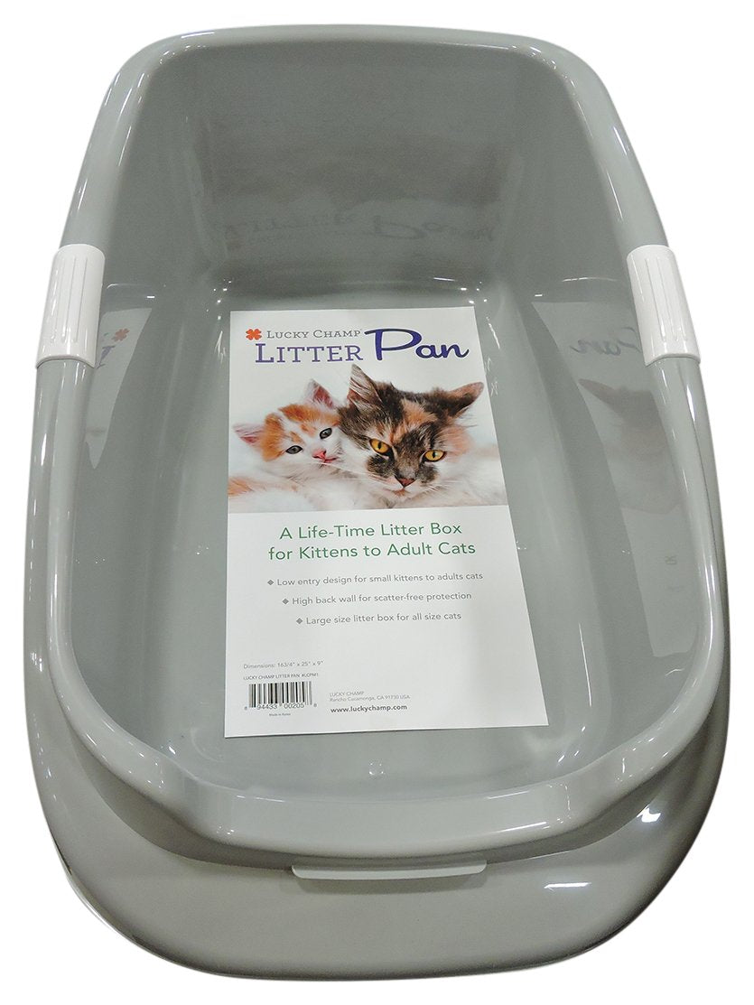 Lucky Champ Litter Pan, Large, Grey