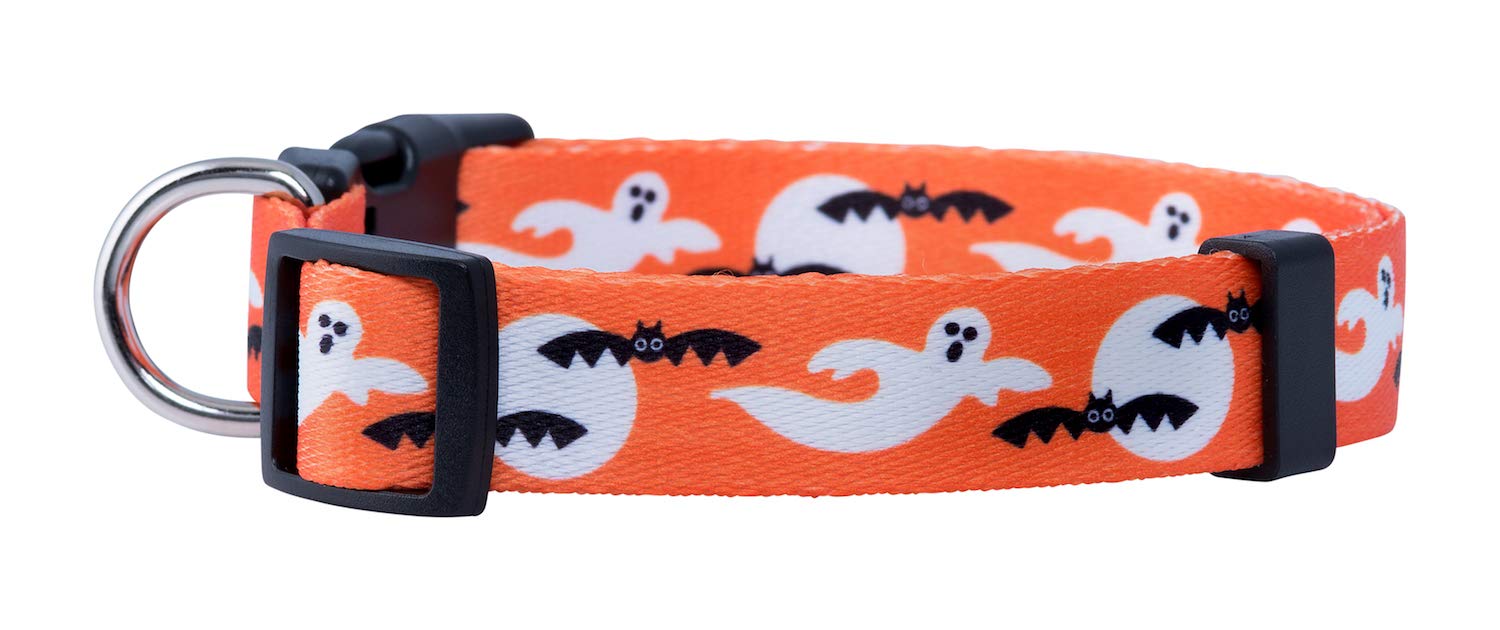 Native Pup Halloween Dog Collar (Large, Ghosts)