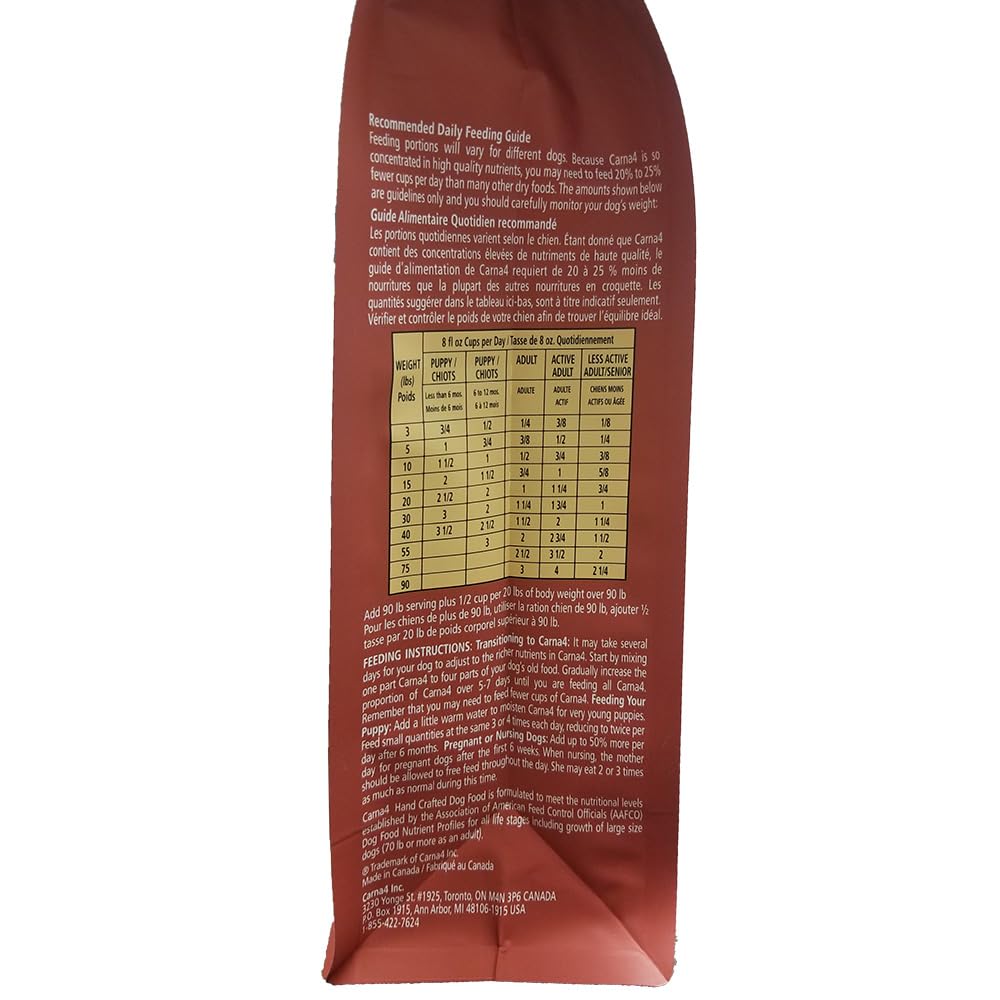 Carna4 Hand Crafted Dog Food, 13-Pound, Chicken