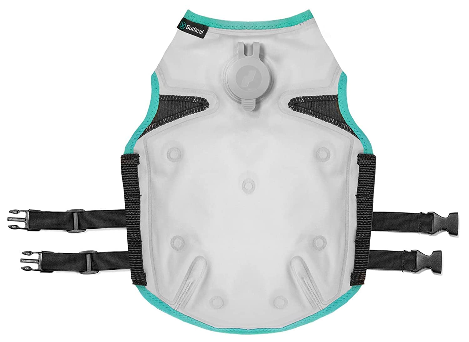 Suitical Dry Cooling Vest For Dogs | Canine Cooling Vest For Hot Weather | Dog Cool Down Jacket | Machine Washable | S | Neck To Tail 14”- 20” | Chest 22-28” Around | Neck Circumference 18” | Silver