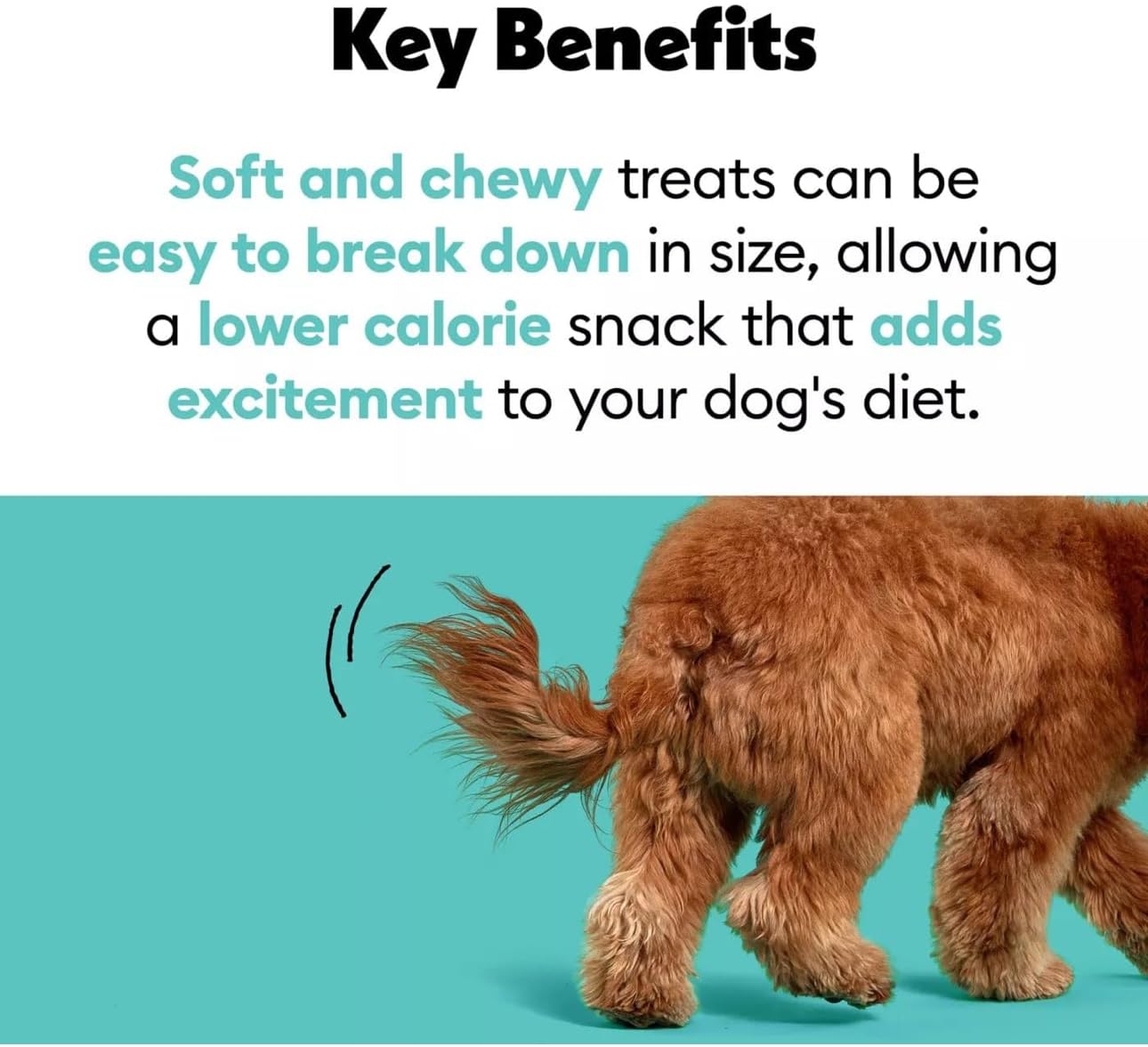 Wiggles & Wags Chewy Bones Dog Treats, Peanut Butter, Soft and Chewy, 2 Pack