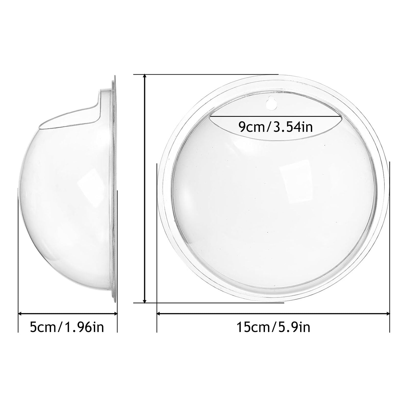 Acjryo 2Pack Wall Hanging Fish Tank,Mounted Fish Bowl Betta Tank Fish Plant Tanks Hanging Fish Bowl Plant Vase Home Decoration Pot