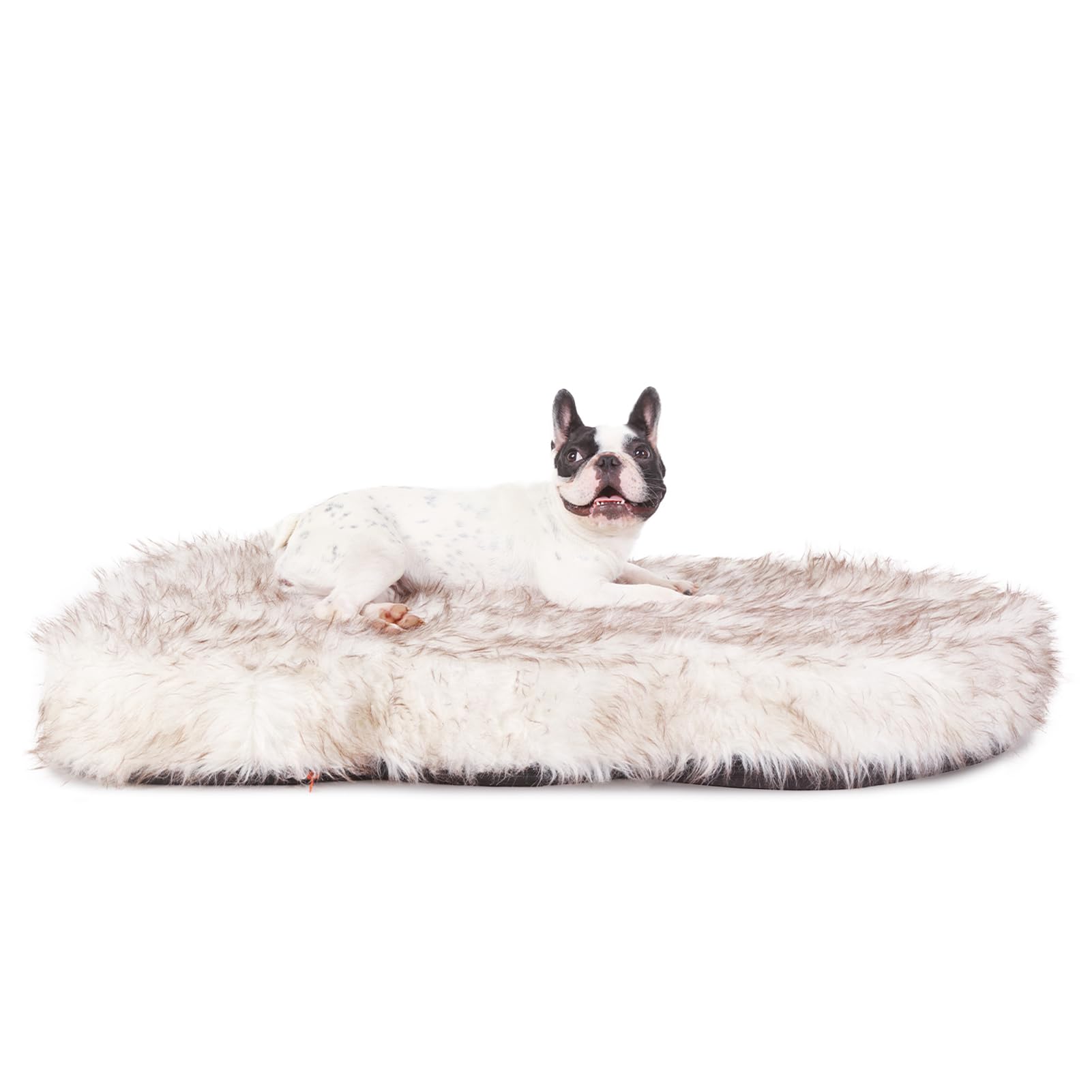 Laifug Luxury Faux Fur Dog Bed,5-Inch Thick Grade Ultra Soft Orthopedic Memory Foam Dog Bed With Faux Fur Cover, Plush Pup Rug W