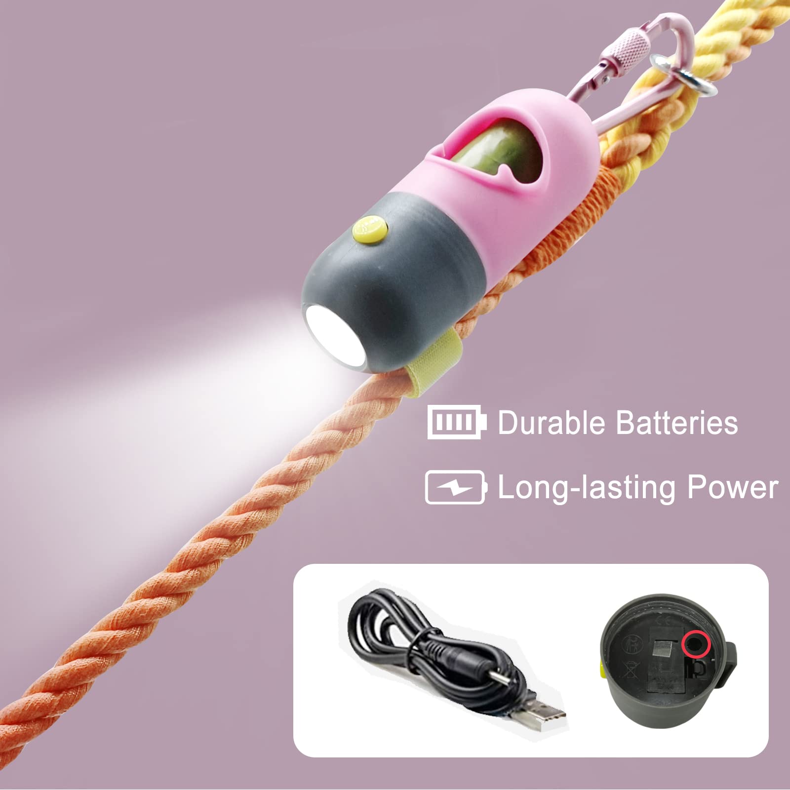 Dog Poop Bag Holder With 7 Rolls Of Green Dog Waste Bags Poop Bag Holder With Rechargable Battery & Usb Cable Poop Bag Dispenser