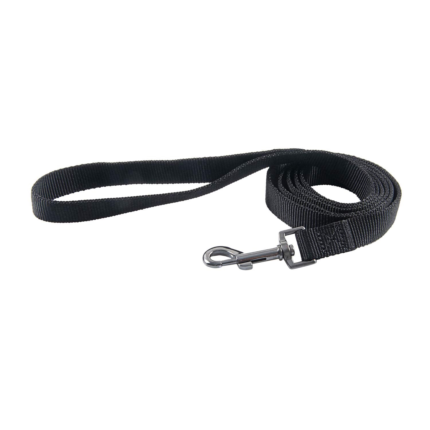 Olahibi Nylon Dog Collar Leash Set, Collar And 5Ft Leash, For Medium Dogs.(M, Black)