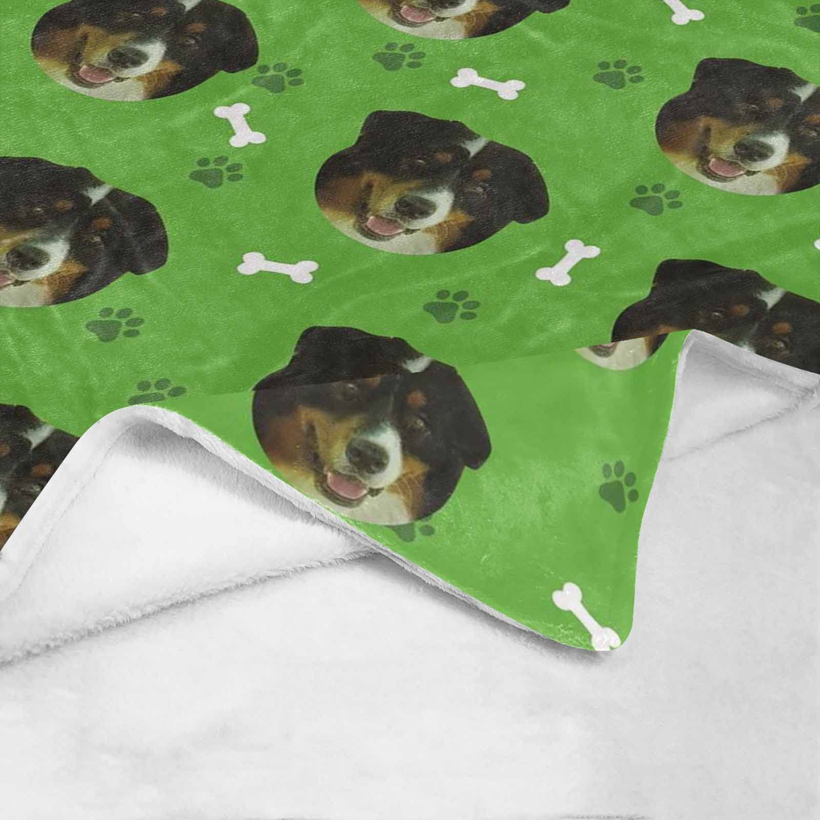 Personalized Pet Portrait Blanket, Custom Pet Blankets With Dog Photos Customized Picture Blankets For Pets Cat Dog Lovers, Upload Dog Cat Image On Blanket 50 X 60 Inches