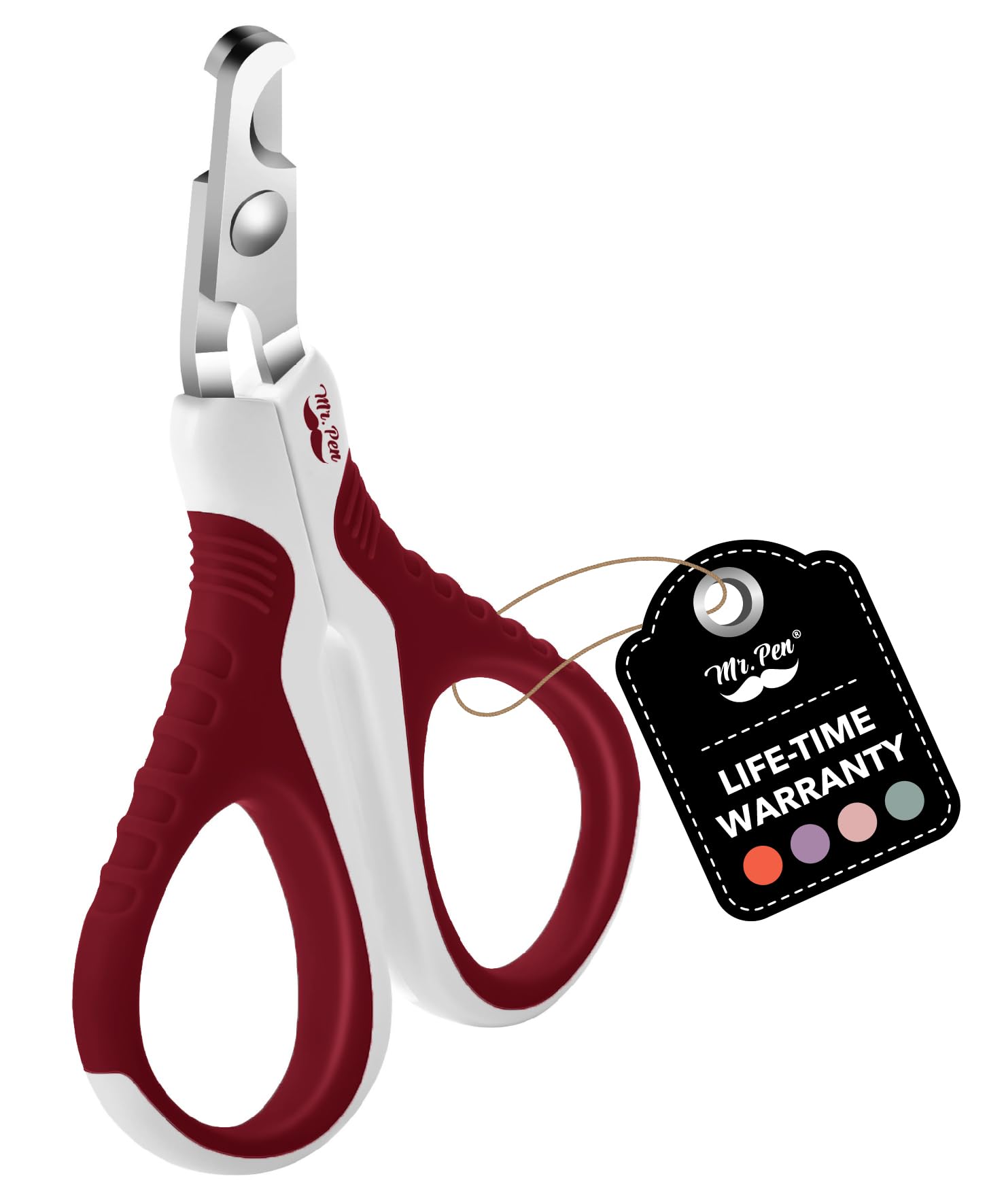 Mr. Pen- Cat Nail Clipper, Wine & White Cat Nail Trimmer, Cat Nail Clippers, Cat Claw Clippers, Cat Clippers For Nails, Pet Nail Clippers, Kitten Nail Clipper, Small Dog Nail Clipper Cat Claw Trimmer