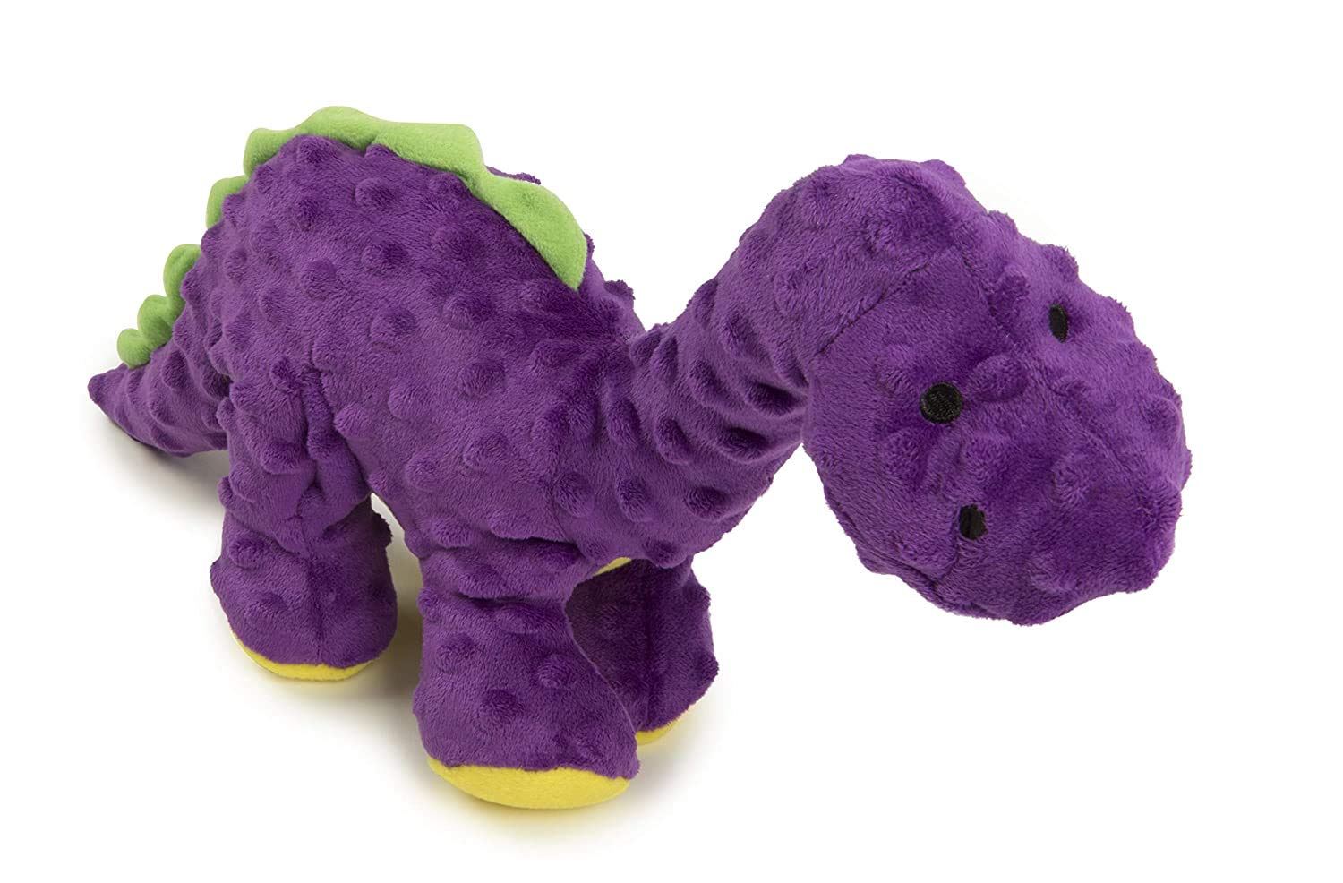 Godog Dinos Bruto Squeaky Plush Dog Toy, Chew Guard Technology - Purple, Large