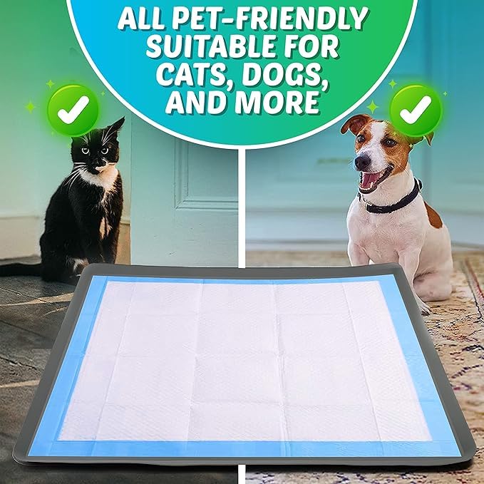 TidyFriend Dog Pad Holder Tray for 30 x 36 Inches Training Pads - 2 Pack, Silicon Wee Wee Pad Holder, No Spill Pee Pad Holder fo