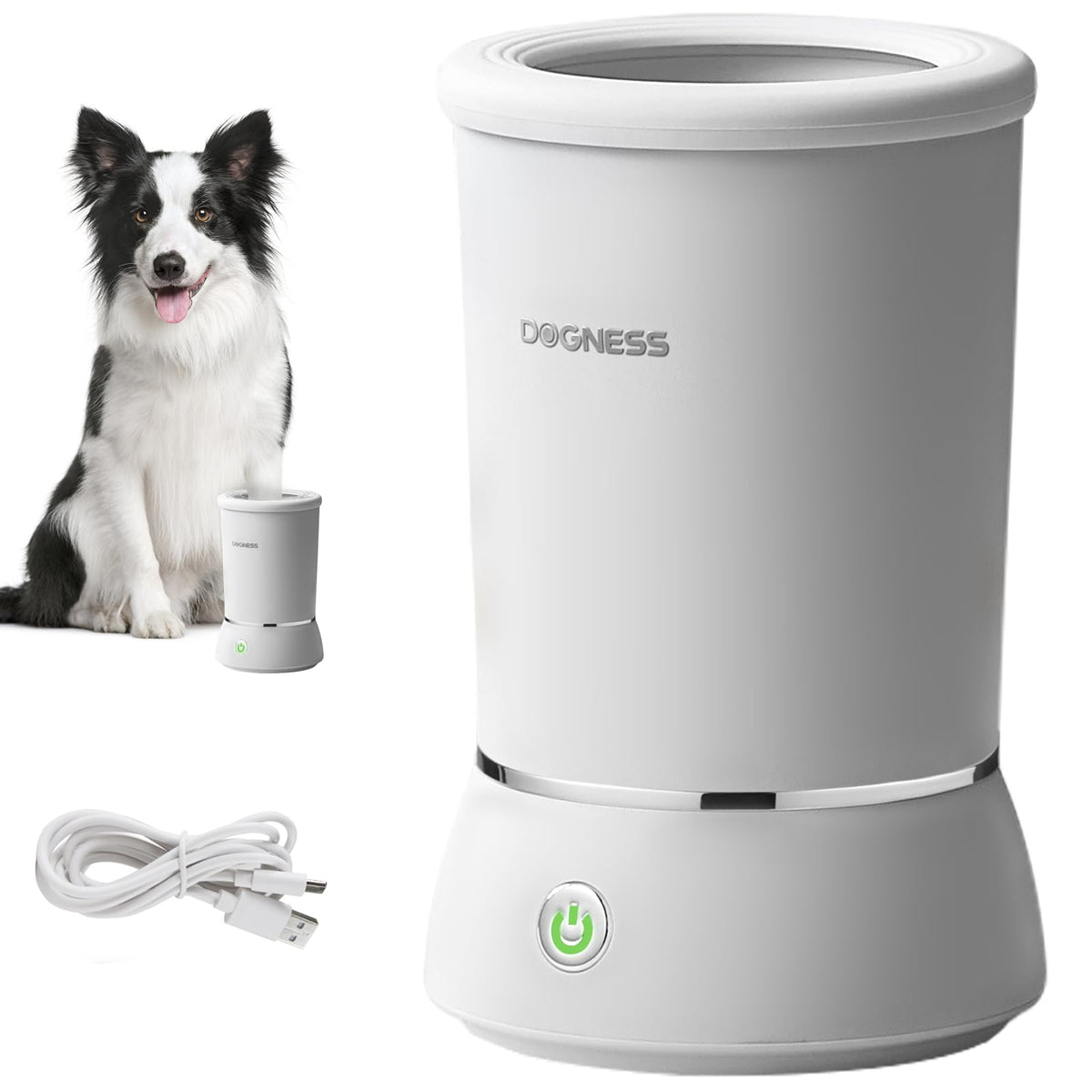 DOGNESS Automatic Dog Paw Cleaner and Massager, Electric Paw Washer for Dogs Portable Paw Cleaner Cup, Dog Foot Cleaning Machine