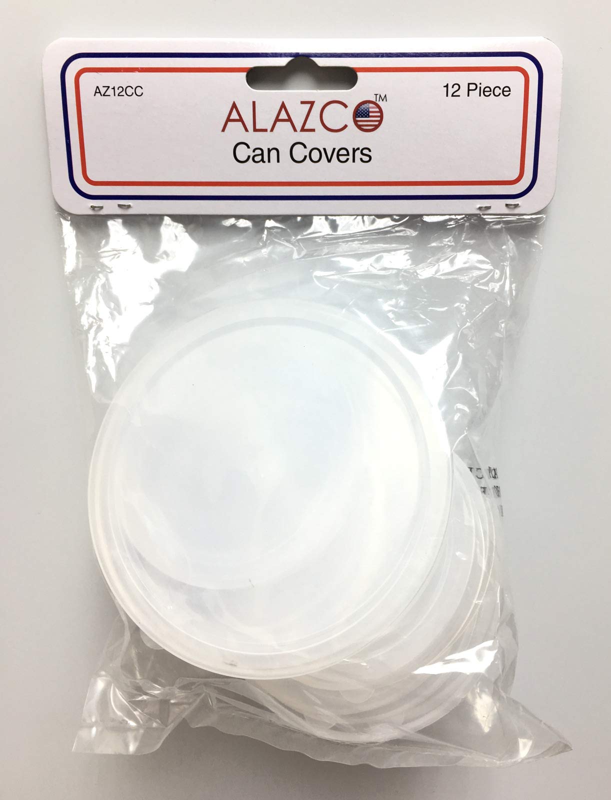 12pc BPA-Free ALAZCO Can Covers - 2 Large 2 Medium 8 small Plastic Tight Seal Lids For Canned Goods or Pet Dog Cat Food Food Sav