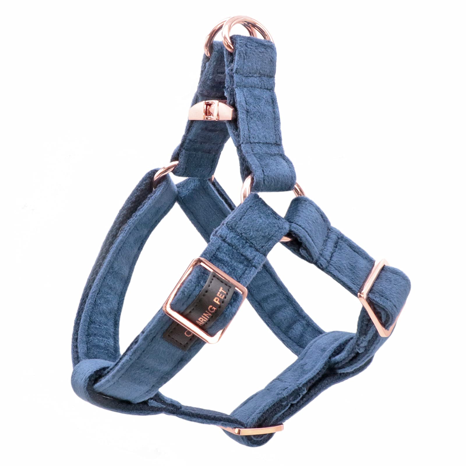Aring Pet Dog Halter Harness, Velvet Dog Harness, Adjustable No Pull Harness For Boy And Girl Dogs. Small (Pack Of 1) Navy Blue