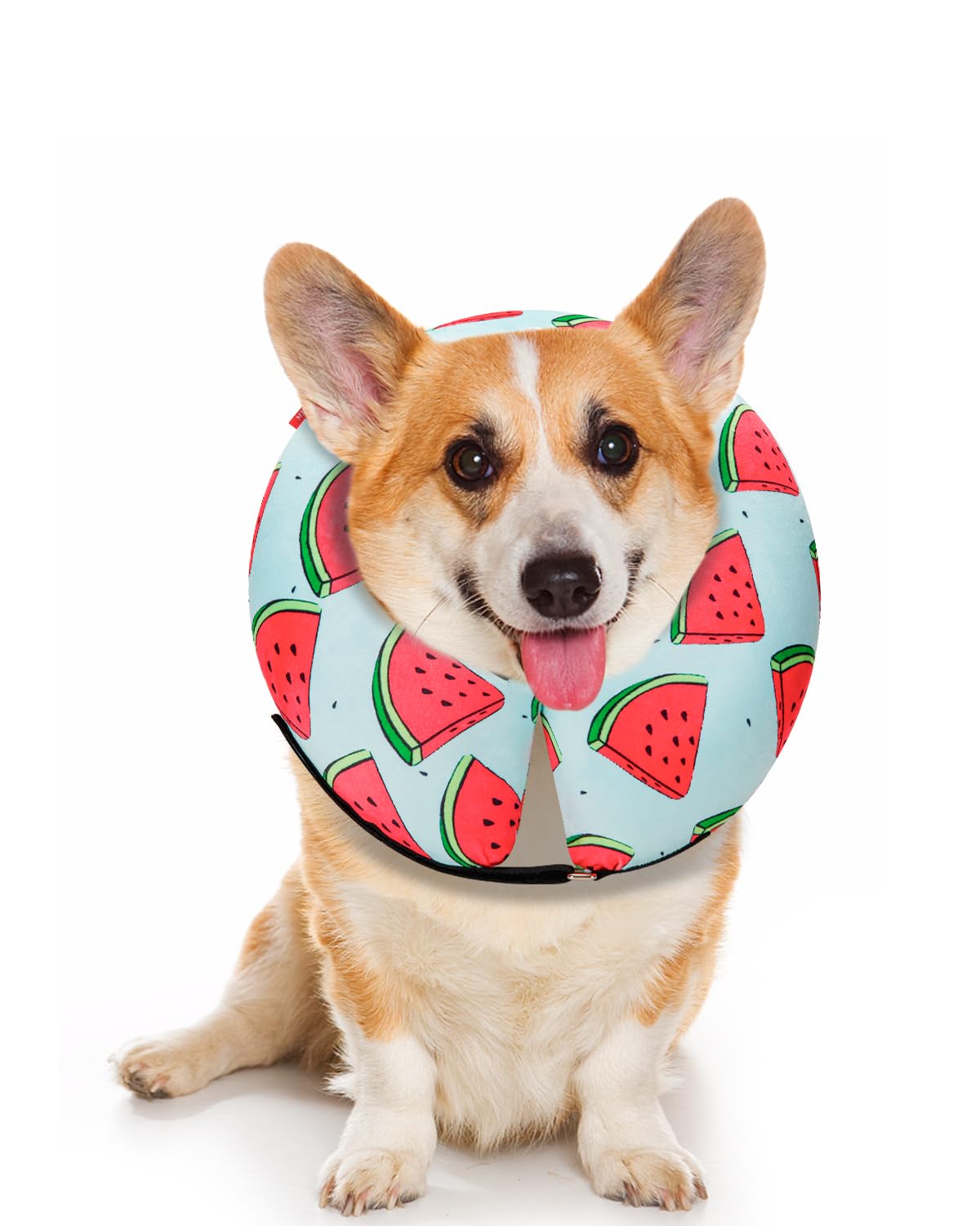 Dog Cone Collar For Small Medium Large Dogs For After Surgery, Pet Inflatable Neck Donut Collar Soft Protective Recovery Cone For Dogs And Cats - Alternative E Collar Does Not Block Vision - Cyan,S