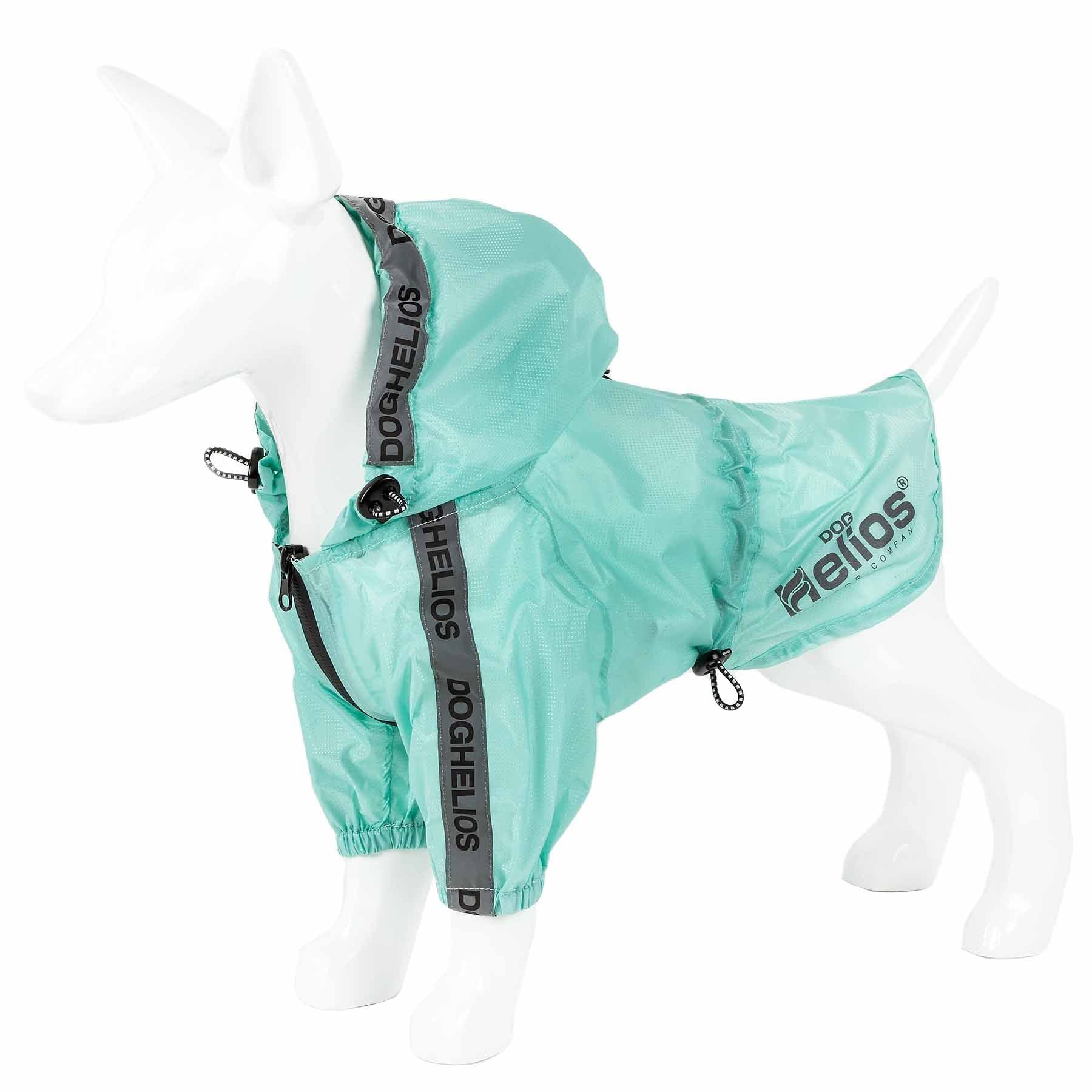 Dog Helios Torrential Shield Adjustable And Waterproof Dog Raincoat Poncho, Lg, Green