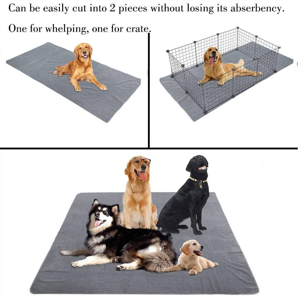 Yangbaga Extra Large Puppy Pad For Dogs, 72 X 72 In Washable Puppy Pen Pad, Non Slip Whelping Pad For Dog Crates And Car Seats,
