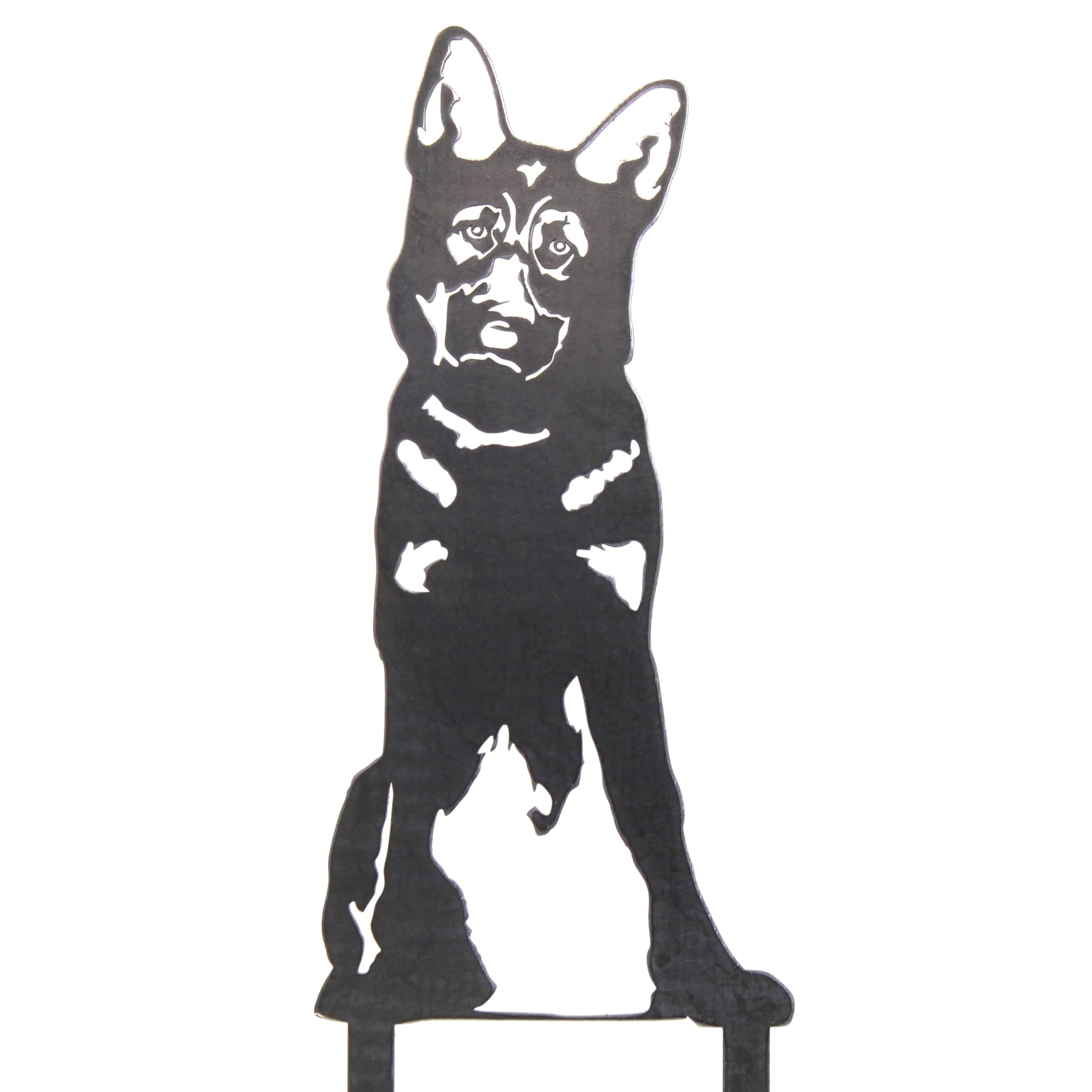 My Metal Rescue Corten Steel German Shepherd Dog Silhouette Yard Stake (Small)