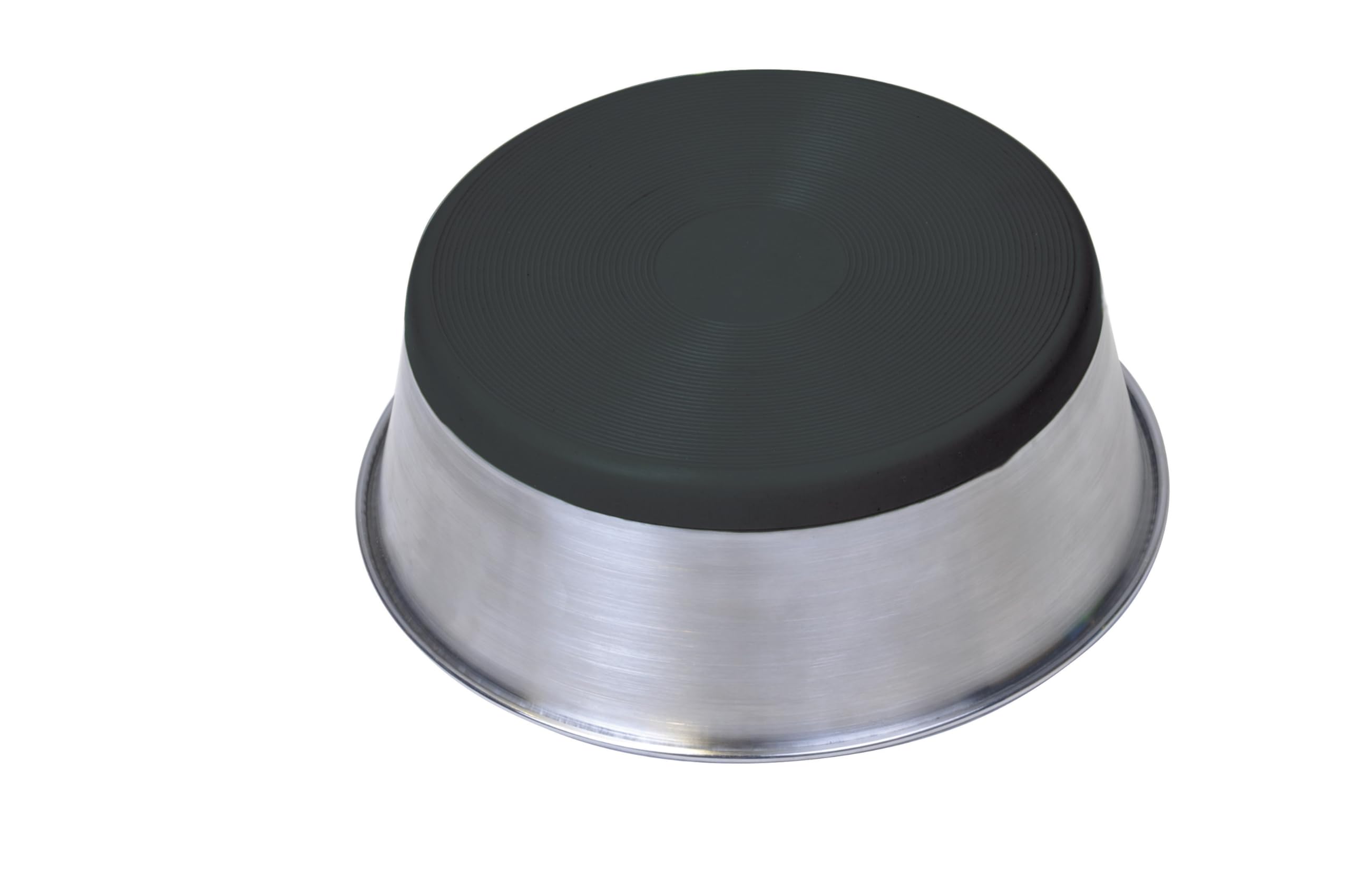 Hvywt Med Dish w/full rubber bottom 48oz Stainless Steel