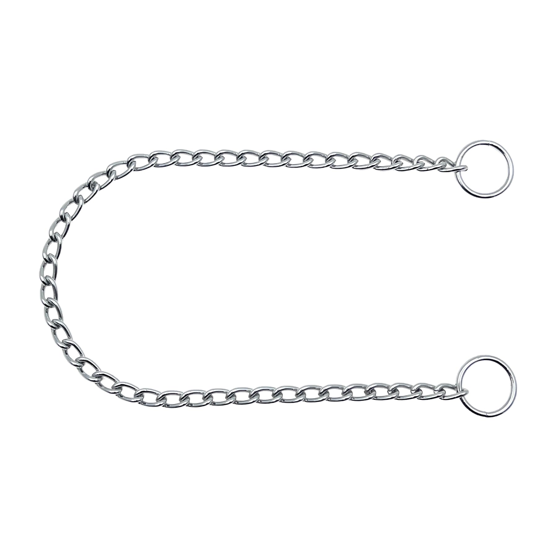ChampWei Heavy Chain Dog Metal Collars, Adjustable Weather Proof Alloy Steel Necklace for Small Medium Large Dogs (Silver, 4XL)