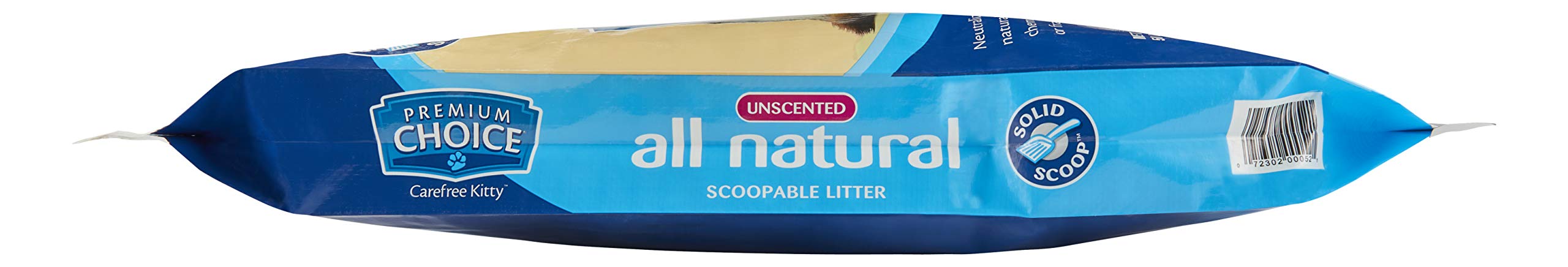 Premium Choice Carefree Kitty Unscented All-Natural Clumping Cat Litter - 50Lb Bag