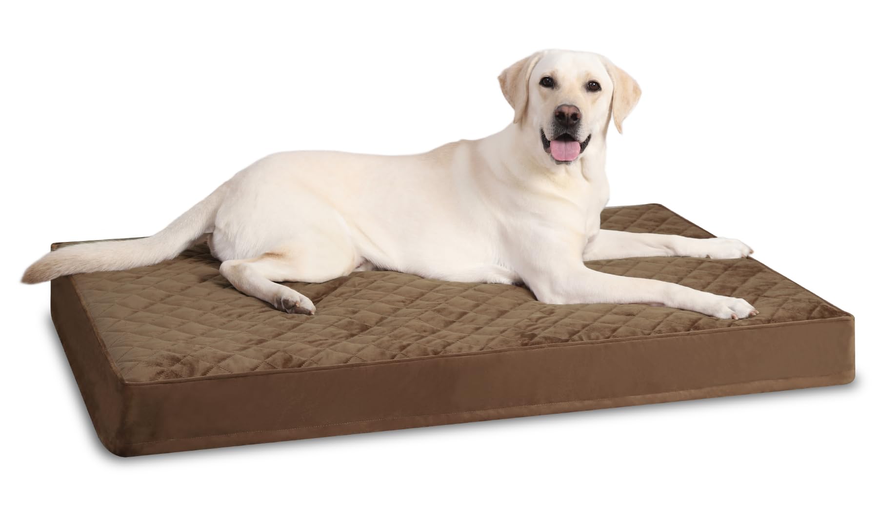 Nupida Orthopedic Dog Bed - Large, Waterproof With Removable Washable Cover And Non-Slip Bottom, Quilting For Crate, 35X23 Inch,