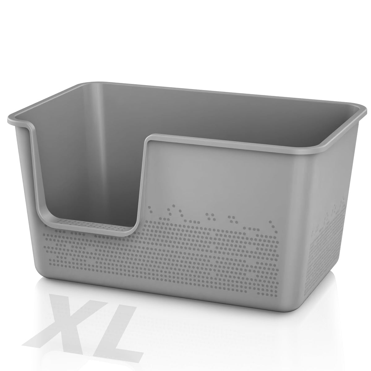 Cat Litter Box With High Sided,24.8'' Lx11.4 Wx13.0 H,Extra Large Cat Litter Box For Big Cats,Xl Jumbo Kitty Litter Box For Indo
