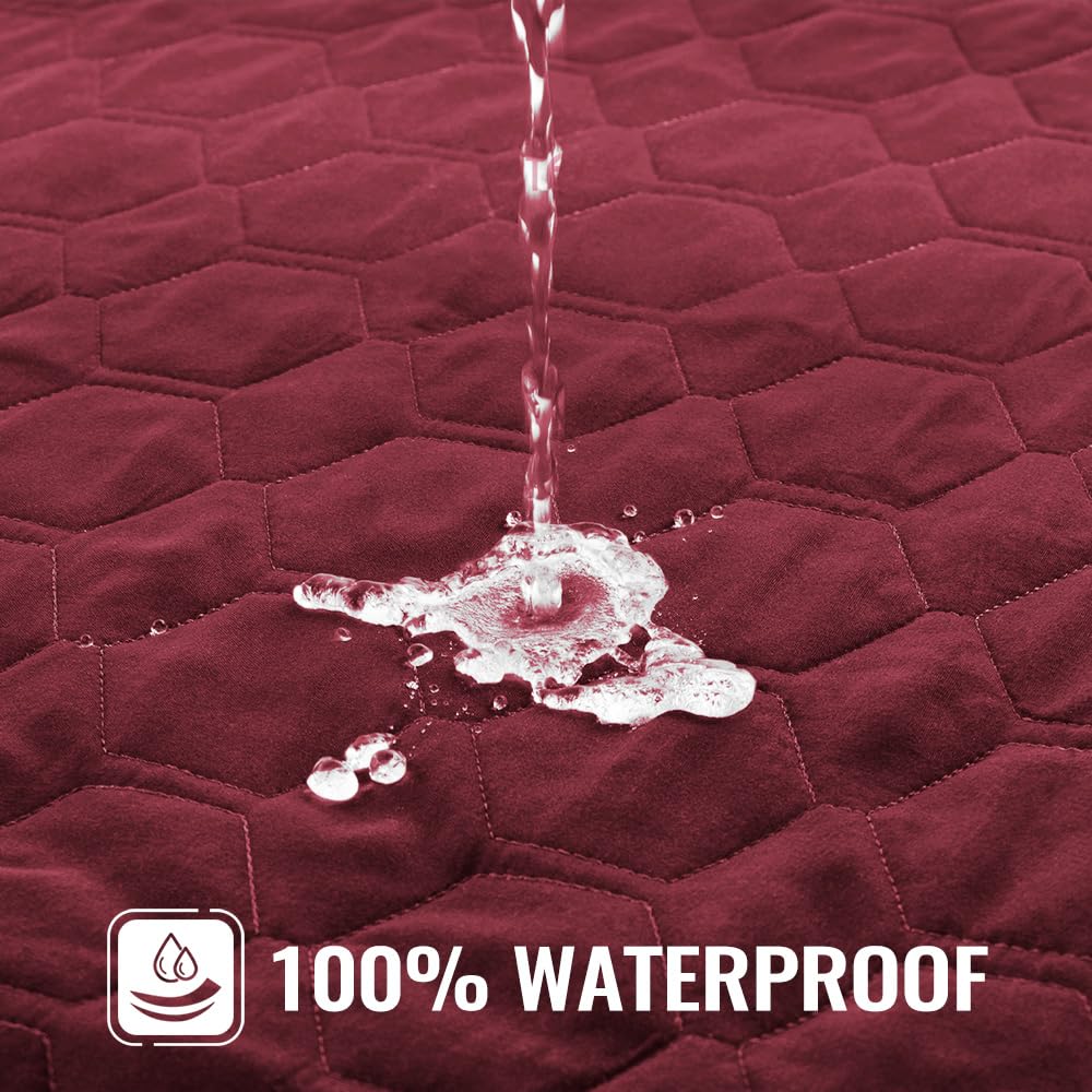 nanbowang Waterproof Pet Bed Cover, Quilted Dog Pillow Cover, Polyester Material, Easy to Remove, Size 32x44x6, Black