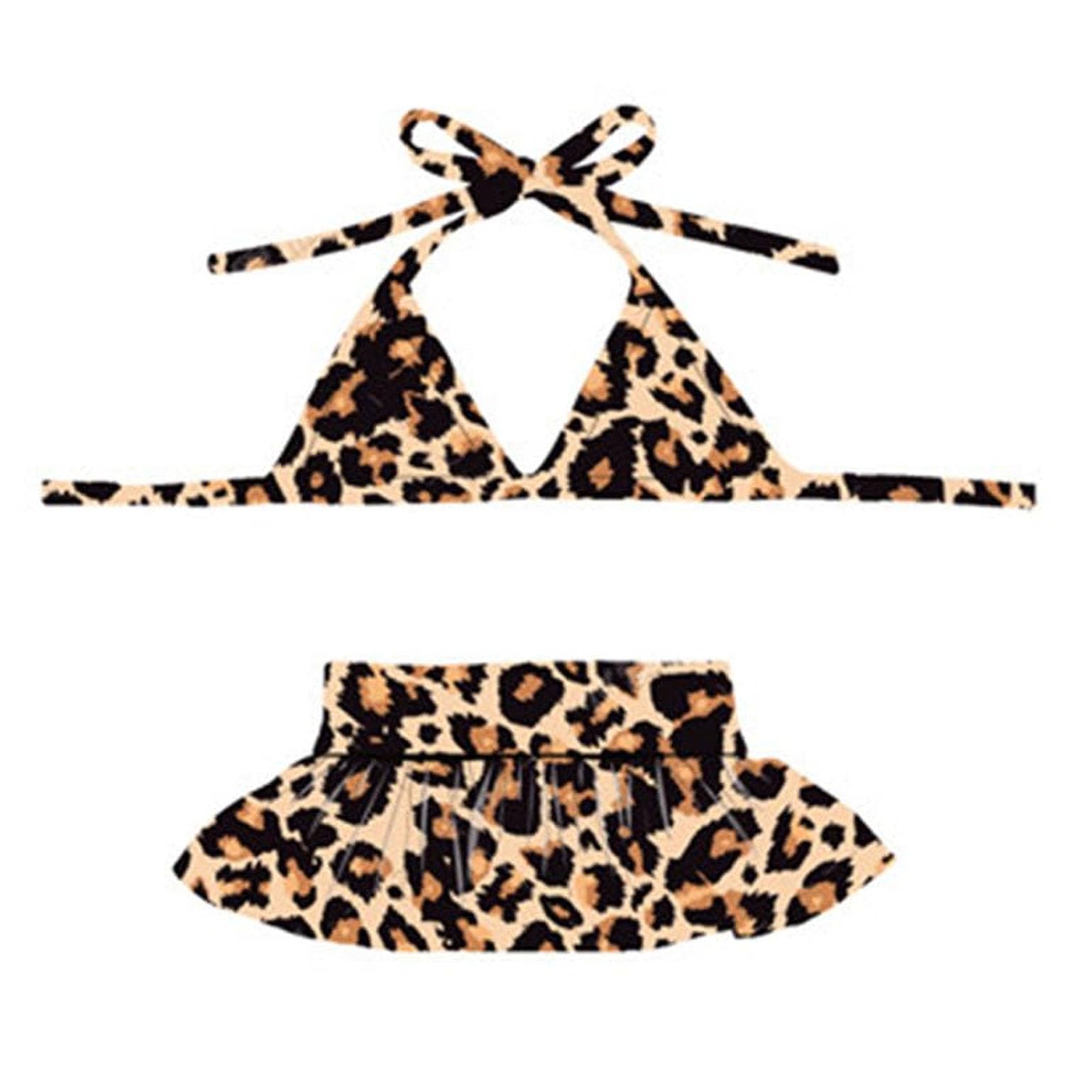 Dog Bikini Swimsuit Summer Puppy Bathing Dress Beach Clothes Cat Costume For Puppy Dog Cat (M, Brown Leopard)