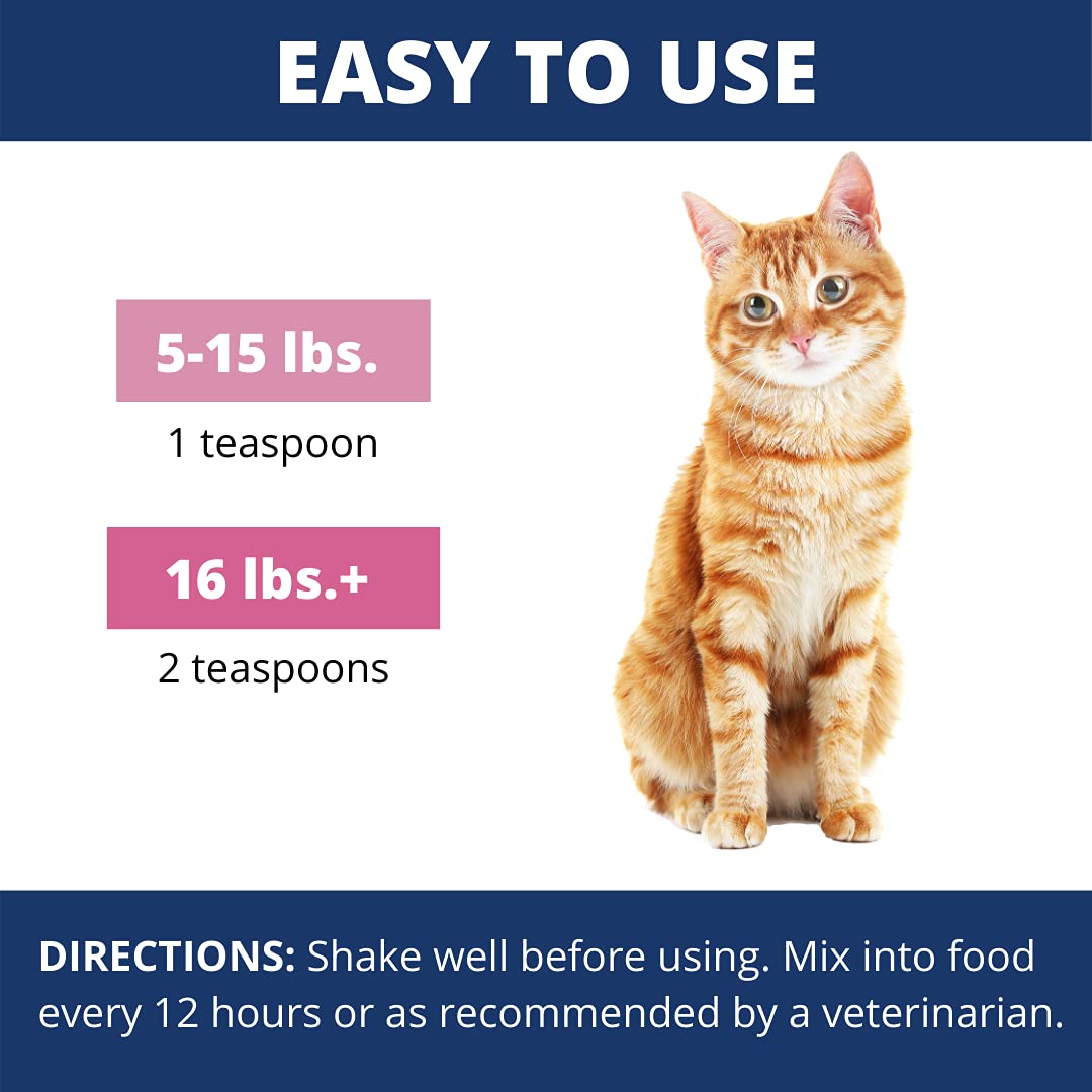Under the Weather Anti-Diarrhea Liquid for Cats - 4 oz Bottle, Soothe Upset Stomach & Provide Diarrhea Relief