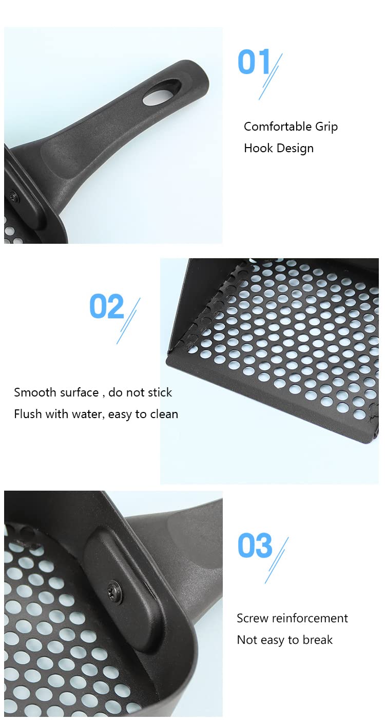 Yawpnan Metal Litter Scoop Cat Litter Scoop Durable Pet Poop Kitty Litter Shovel,Metal/5Mm