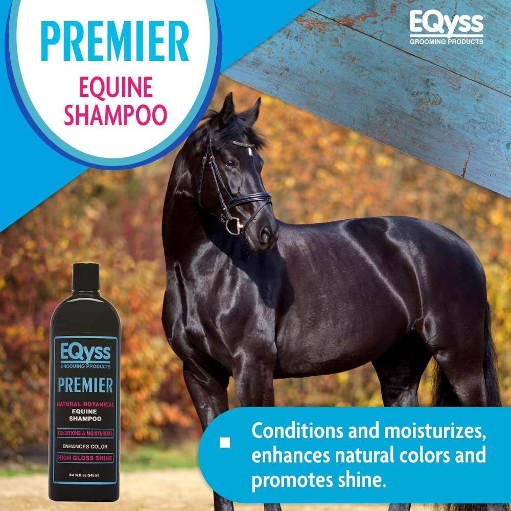 EQyss Premier Equine Shampoo - Conditions & Moisturizes Horse's Coat, Mane & Tail - Enhances All Coat Colors, Promotes Shine, Si