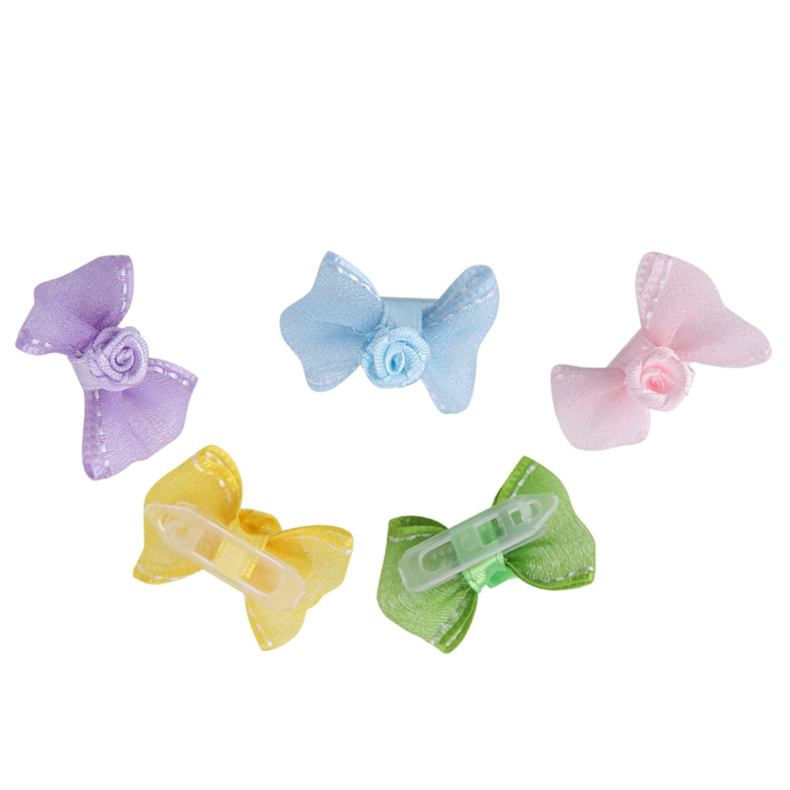 Ymiko Dog Bow Barrette Bows Clips For Hair With Dog Clothing Clip Small Dogs That Stay In Hamster Mini Puppy 2Cm Tiny