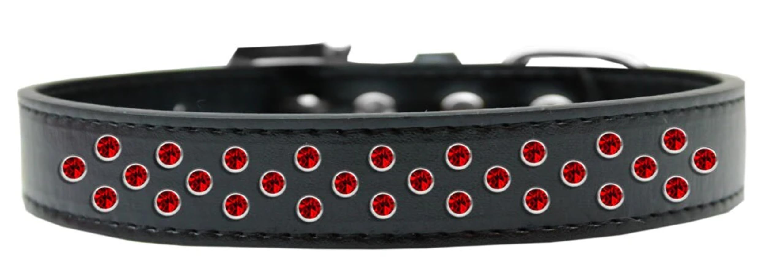 Dog, Puppy & Pet Fashion Collar, Red Crystal Rimsets Sprinkles Red 20