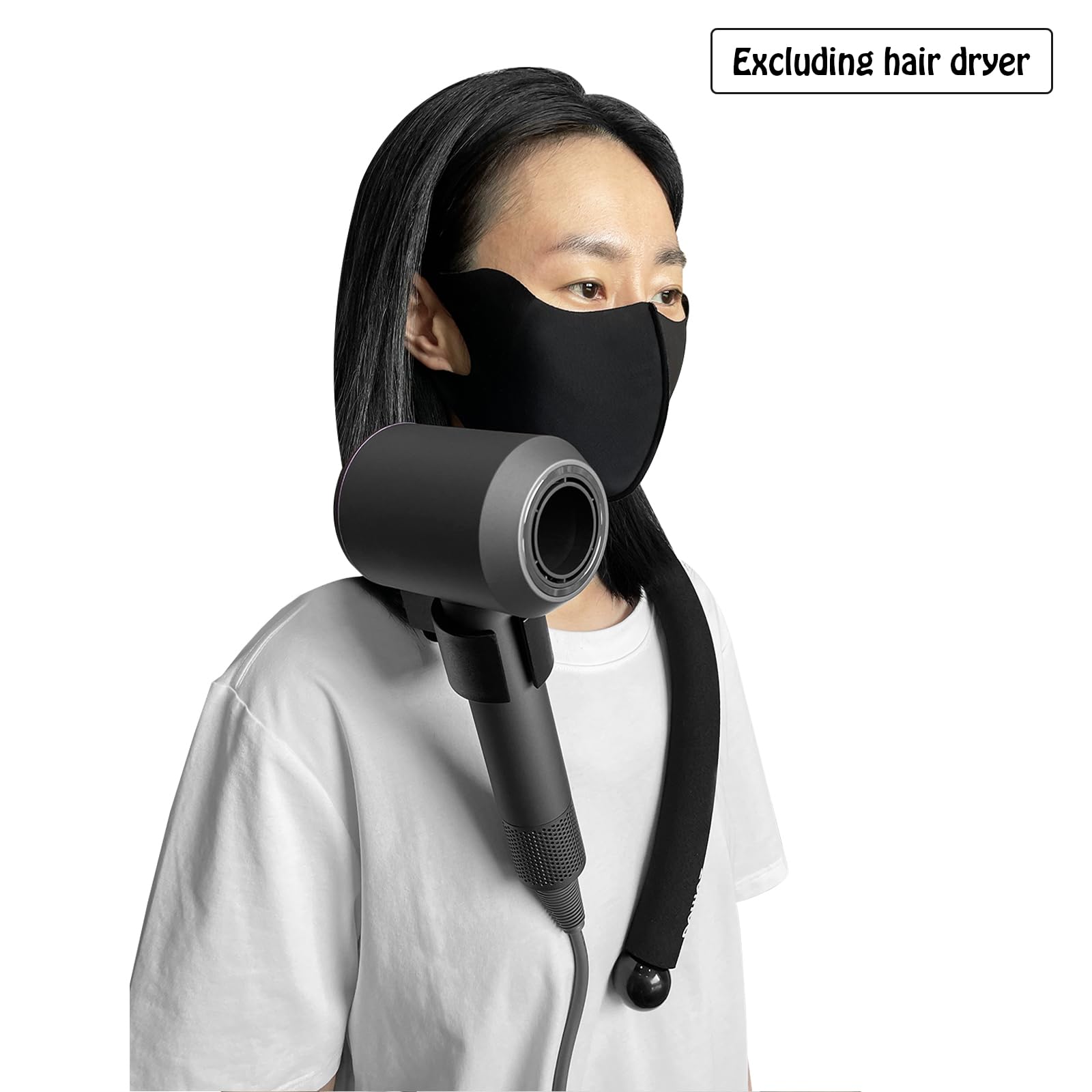 Dawaz Pet Grooming Dog Hair Dryer Water Blowing Machine Neck Hanging Bracket Universal Adjustment Free Your Hands (D3), Black