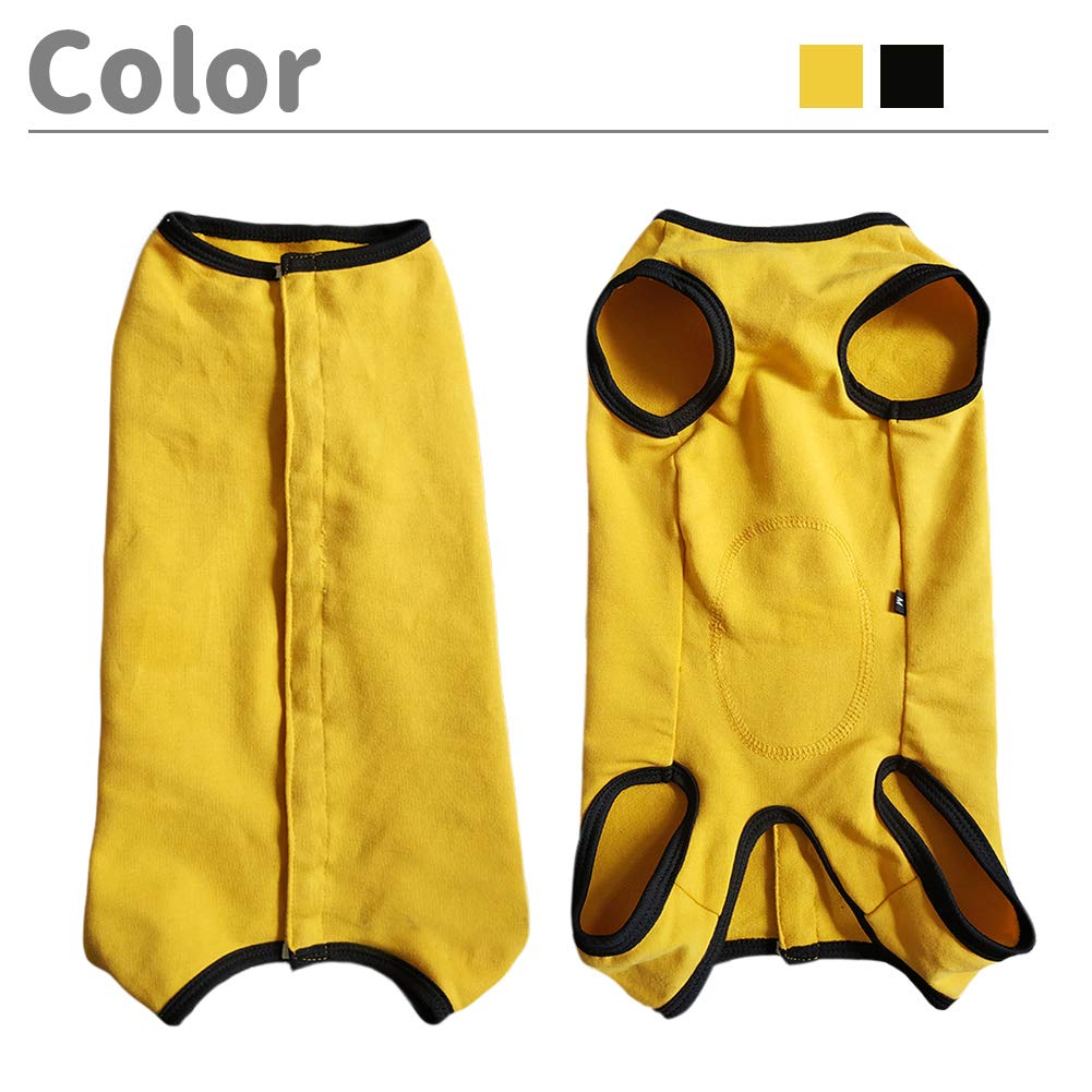 Dog’S Recovery Suit Post Surgery Shirt For Puppy, Wound Protective Clothes For Little Animals(Yellow-L)