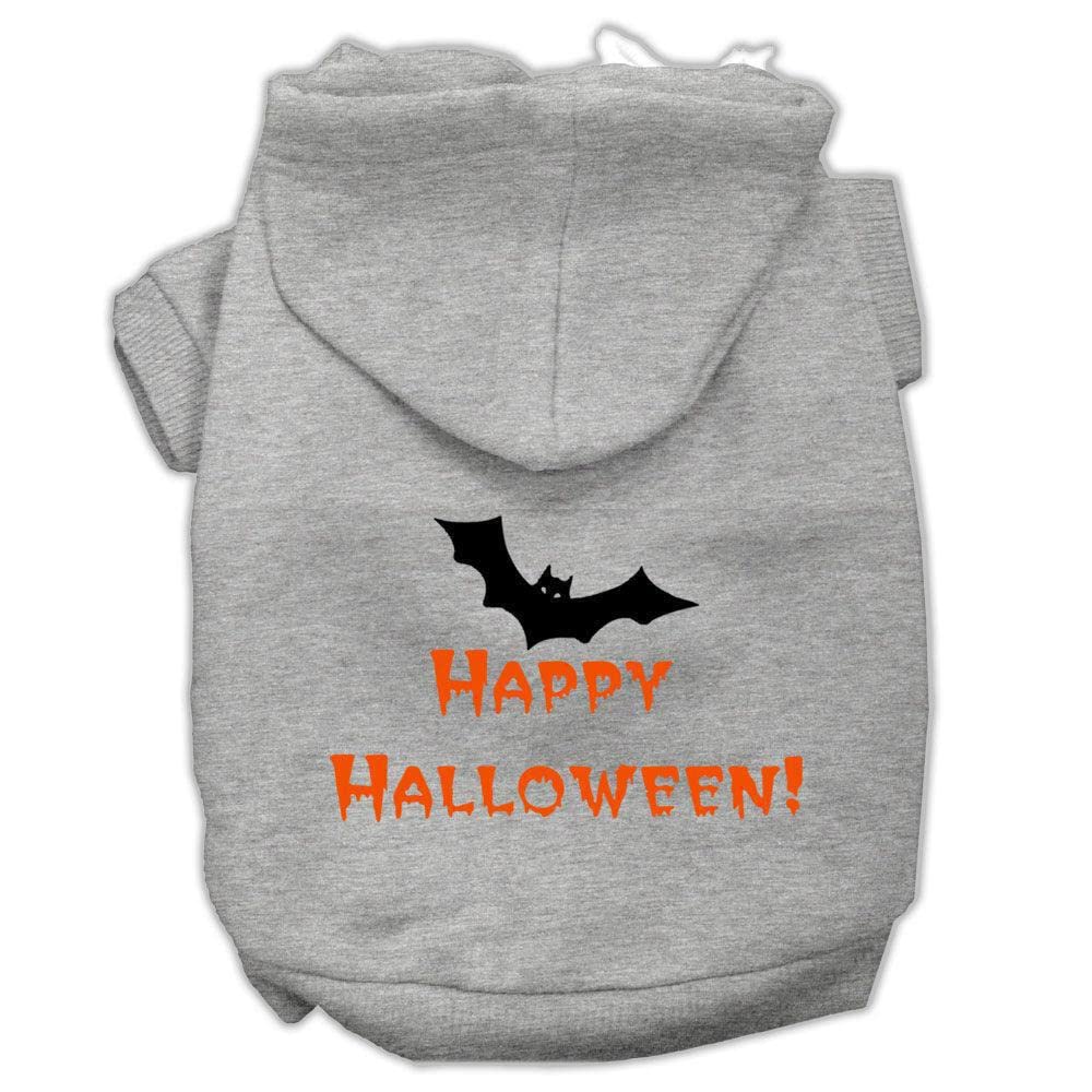 Halloween Pet, Dog & Cat Hoodie Screen Printed, 'Happy Halloween' Black Xl (14-20 Lbs.)