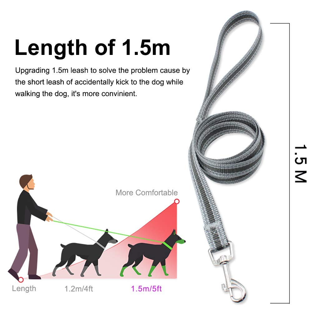 Dog Harness And Leash Set- Adjustable Reflective Step In Harness For Small Dogs Medium Size Dogs- No Pull No Choke Soft Mesh Com
