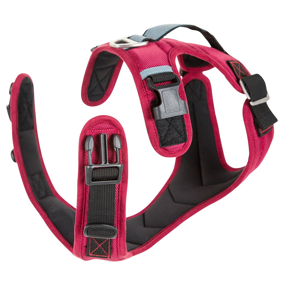 Gooby Pioneer Dog Harness, Control Handle & Seat Belt, X-Large, Red, Nylon, Model 04703-RED-XL