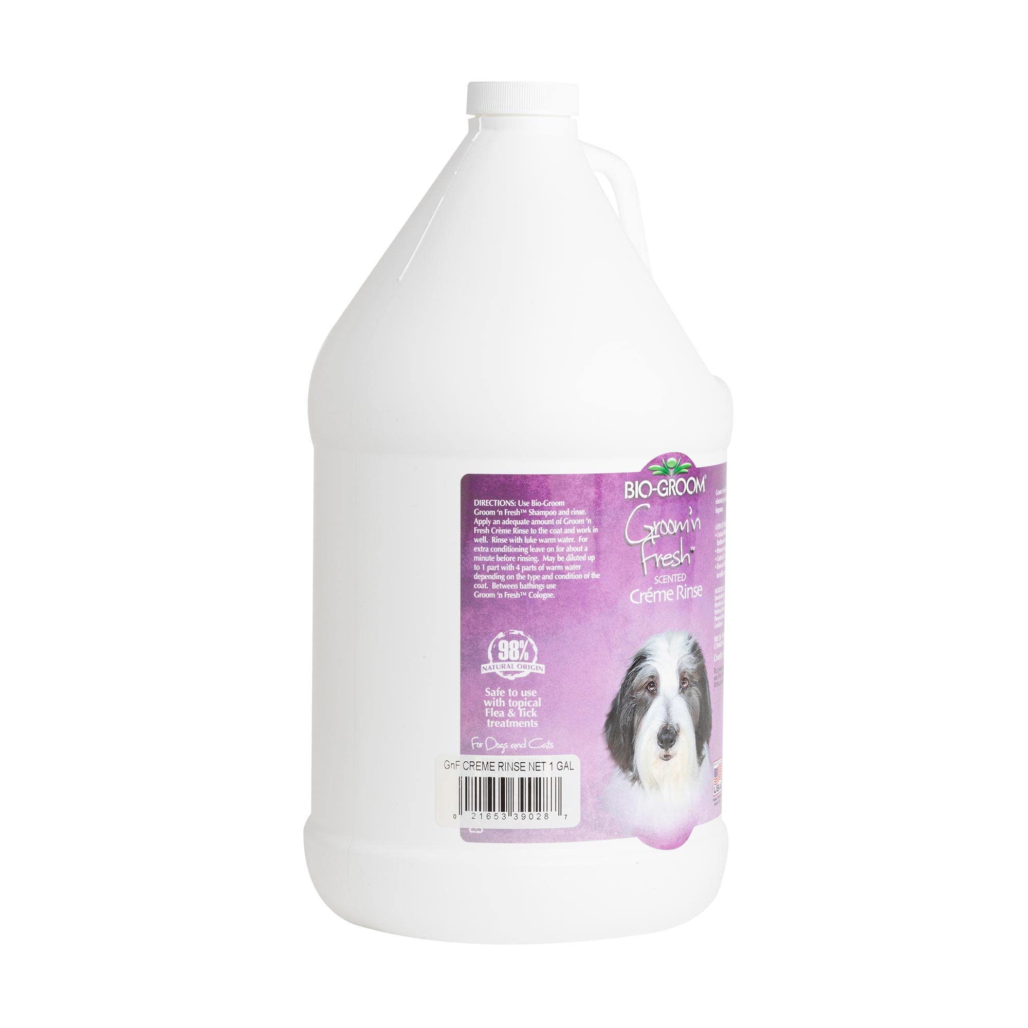 Bio-Groom Groom'N Fresh Dog Conditioner – Scented Dog Bathing Supplies, Puppy Wash, Cat & Dog Grooming Supplies For Sensitive Skin, Cruelty-Free, Made In Usa, Tearless Dog Products – 1 Gallon