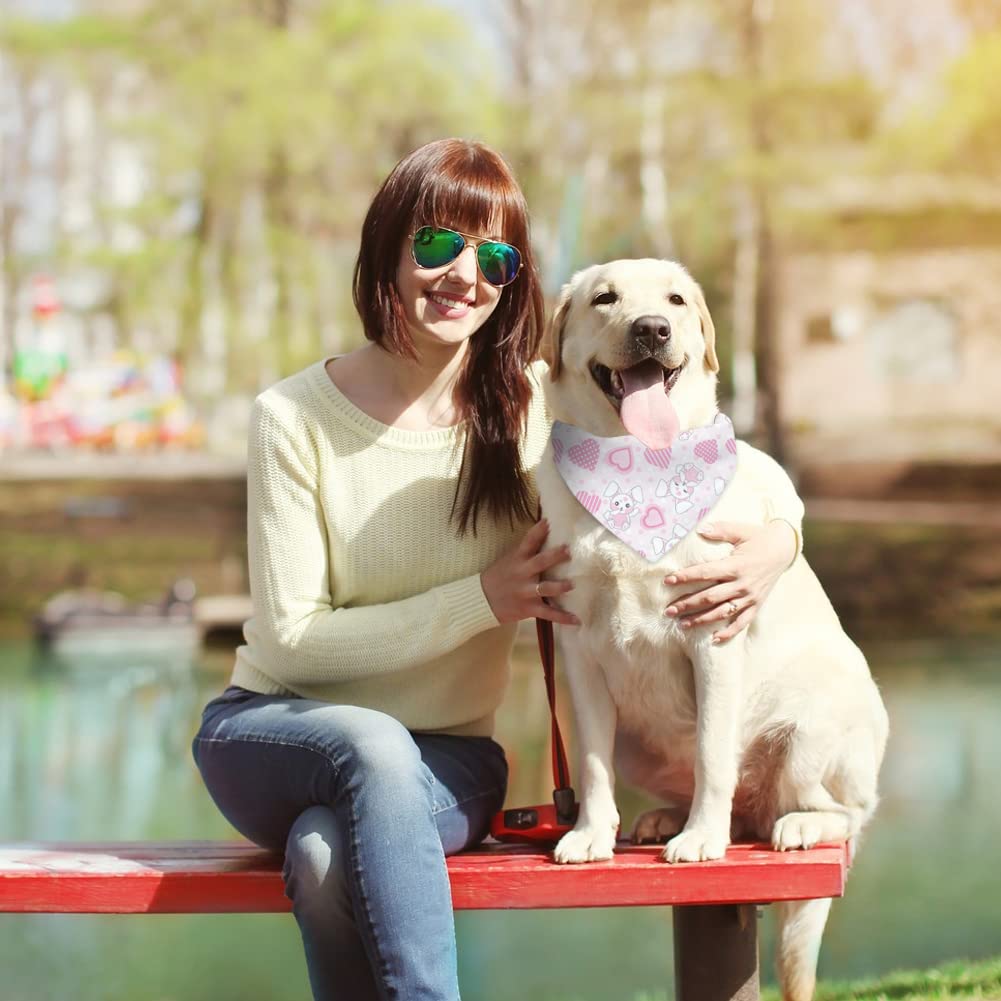 Zuyyon 6 Pcs Sublimation Blank Dog Bandana Collar Solid White Diy Pet Bandana With Removable Collar Dog Triangle Scarf With Adju