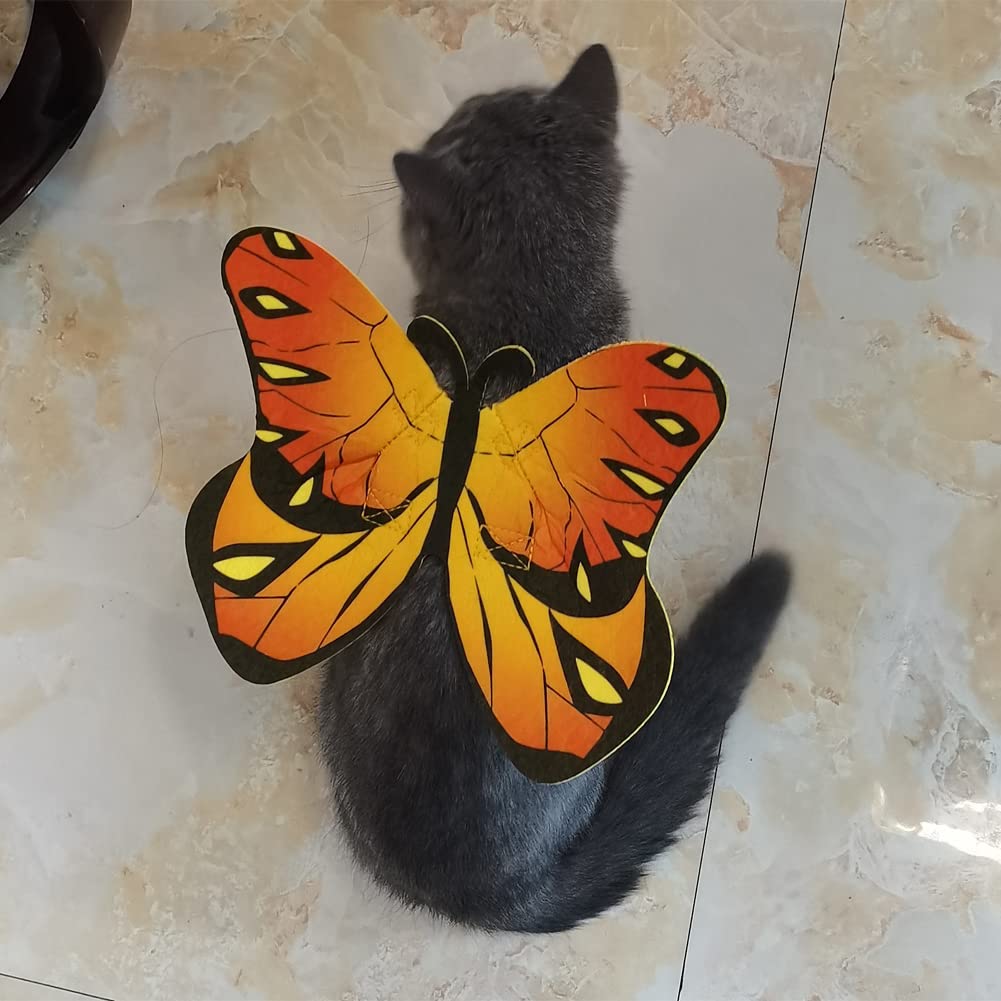Cat Dog Butterfly Costume Wings For Halloween Party Decoration, Halloween Dog Cat Costume, Puppy Cat Dress Up Accessories