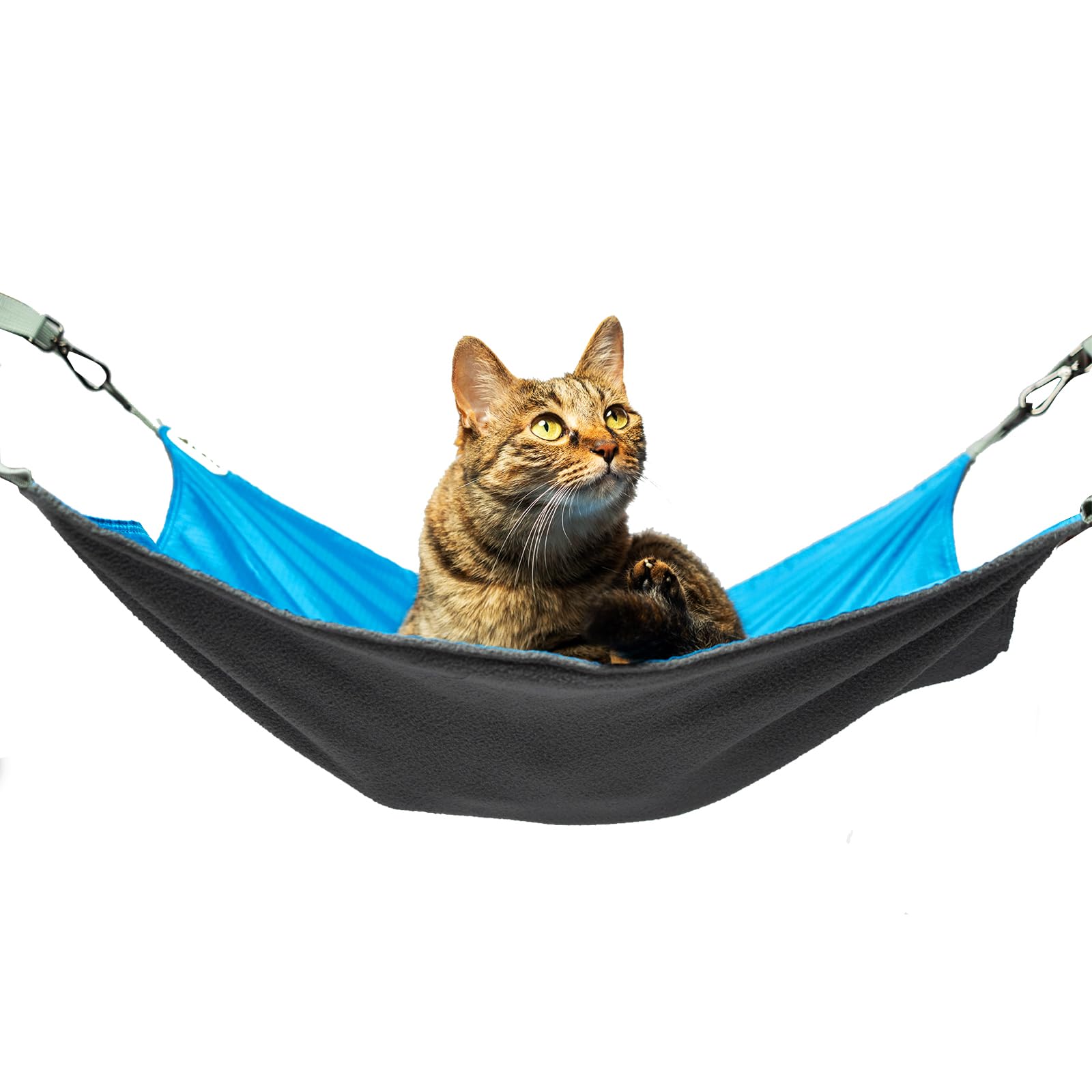 Qipan Cat Hammock - Washable Soft Outdoor Mat, Waterproof Cooling Pad For Cats & Small Animals (Large, Blue)